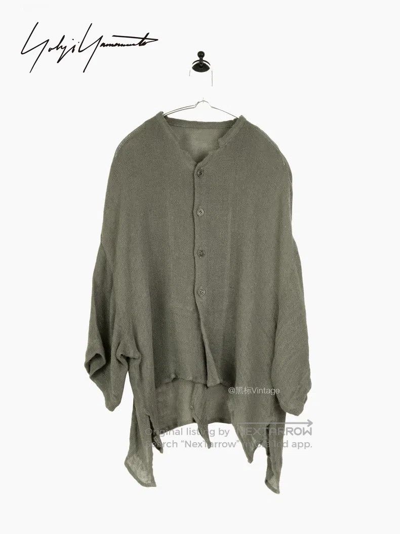 Y's Y's 23 SS vintage lime green linen feather cardigan sweate Size XS / US 0-2 / IT 36-38 - 1 Thumbnail