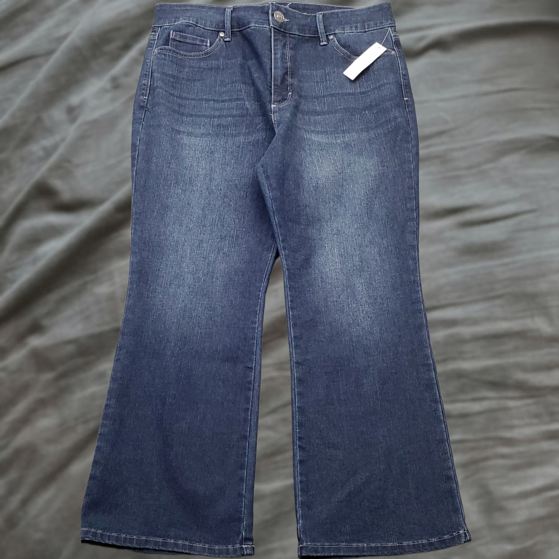 Gloria Vanderbilt Gloria Vanderbilt Womens 16P Jeans Bootcut Denim High Rise Blue 5-Pocket Regular Fit XS? Size 38" / US 16 / IT 52 - 1 Thumbnail