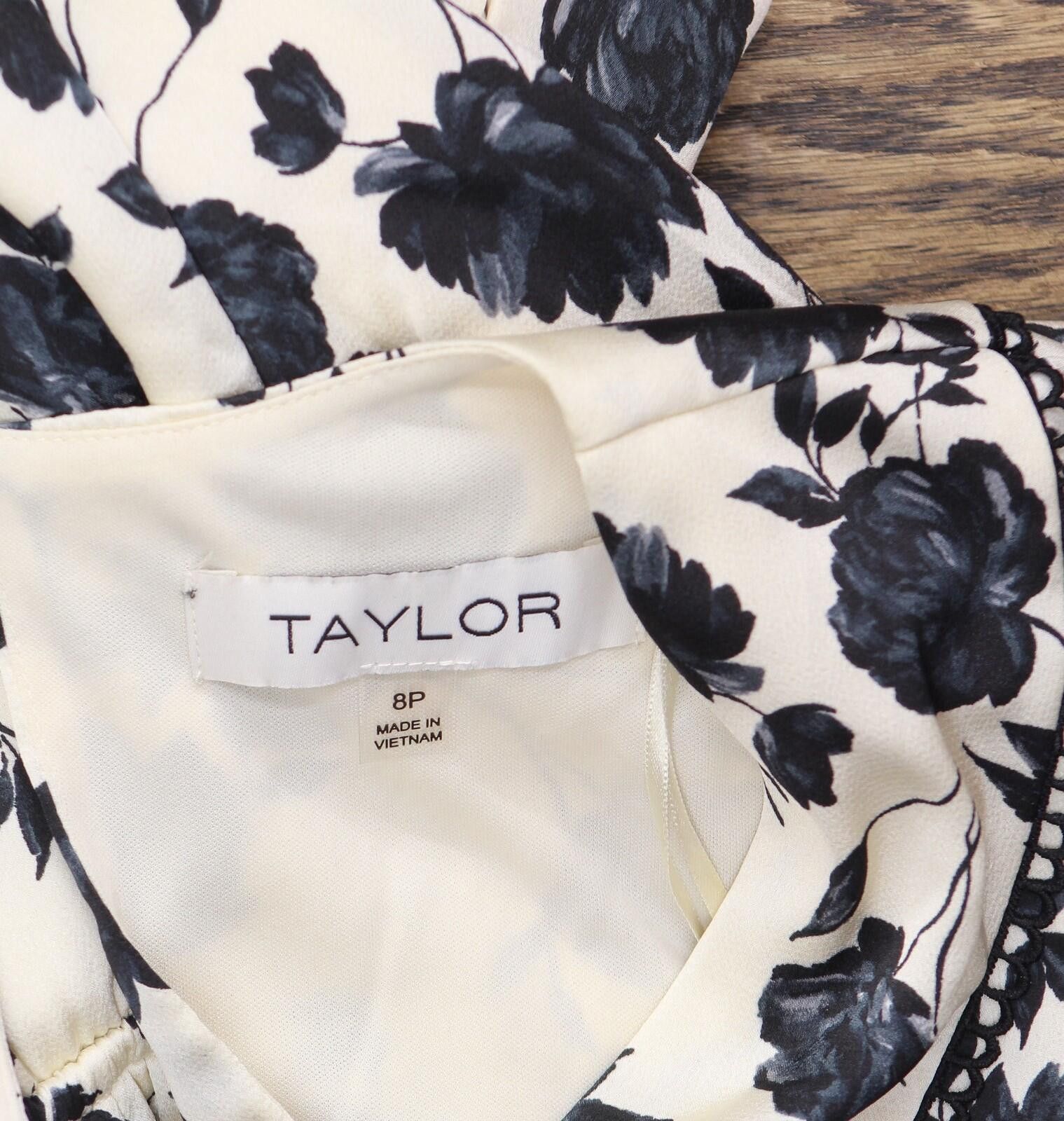 Ann Taylor Nwt Taylor Ruffled-hem Dress 4160p Ecru Black Multi 8p Size M / US 6-8 / IT 42-44 - 5 Thumbnail