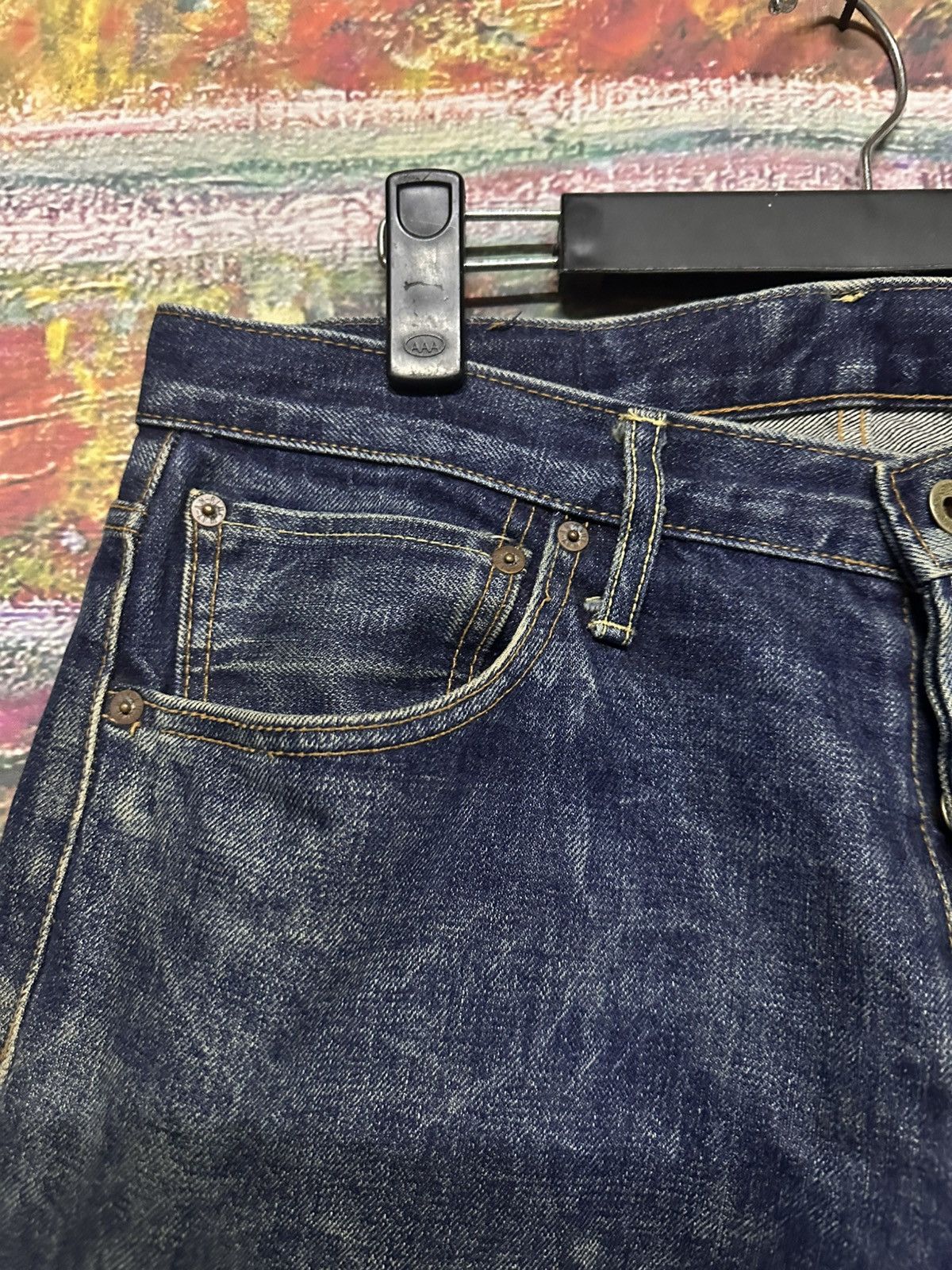 Japanese Brand Vintage Blue Way Jeans Size US 32 / EU 48 - 7 Thumbnail
