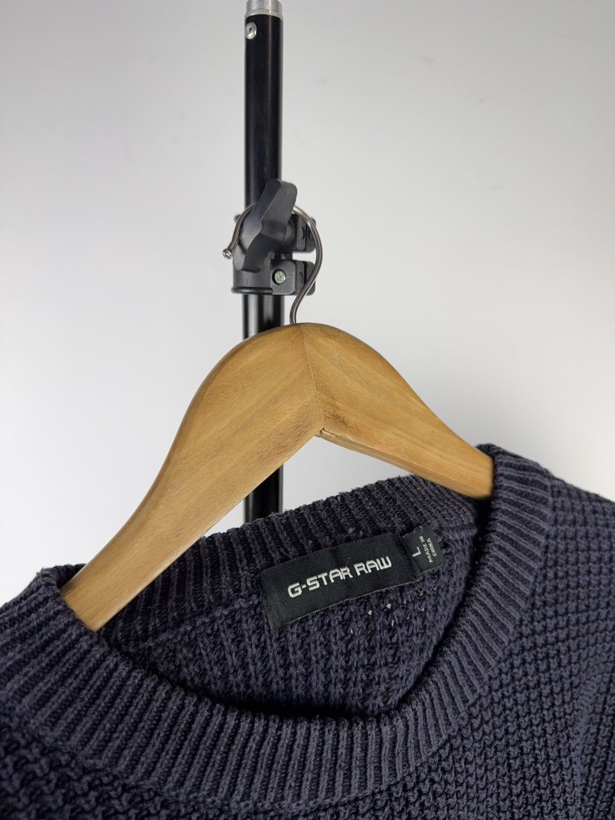 G-Star Vintage 00s Avant Garde G-Star Raw Heavy Knit Sweater Navy Size US L / EU 52-54 / 3 - 6 Thumbnail