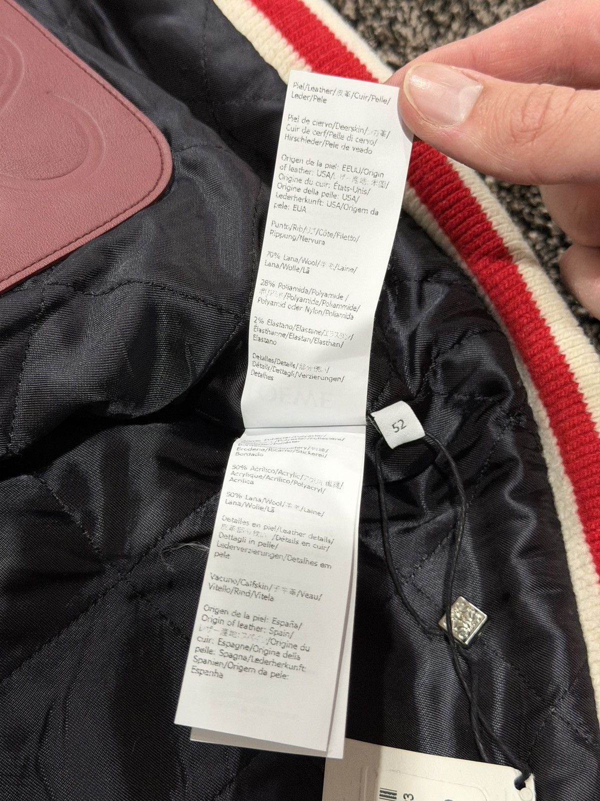 Loewe Loewe Floral Herbarium Embroider Leather/Wool Varsity Jacket Size US L / EU 52-54 / 3 - 11 Thumbnail