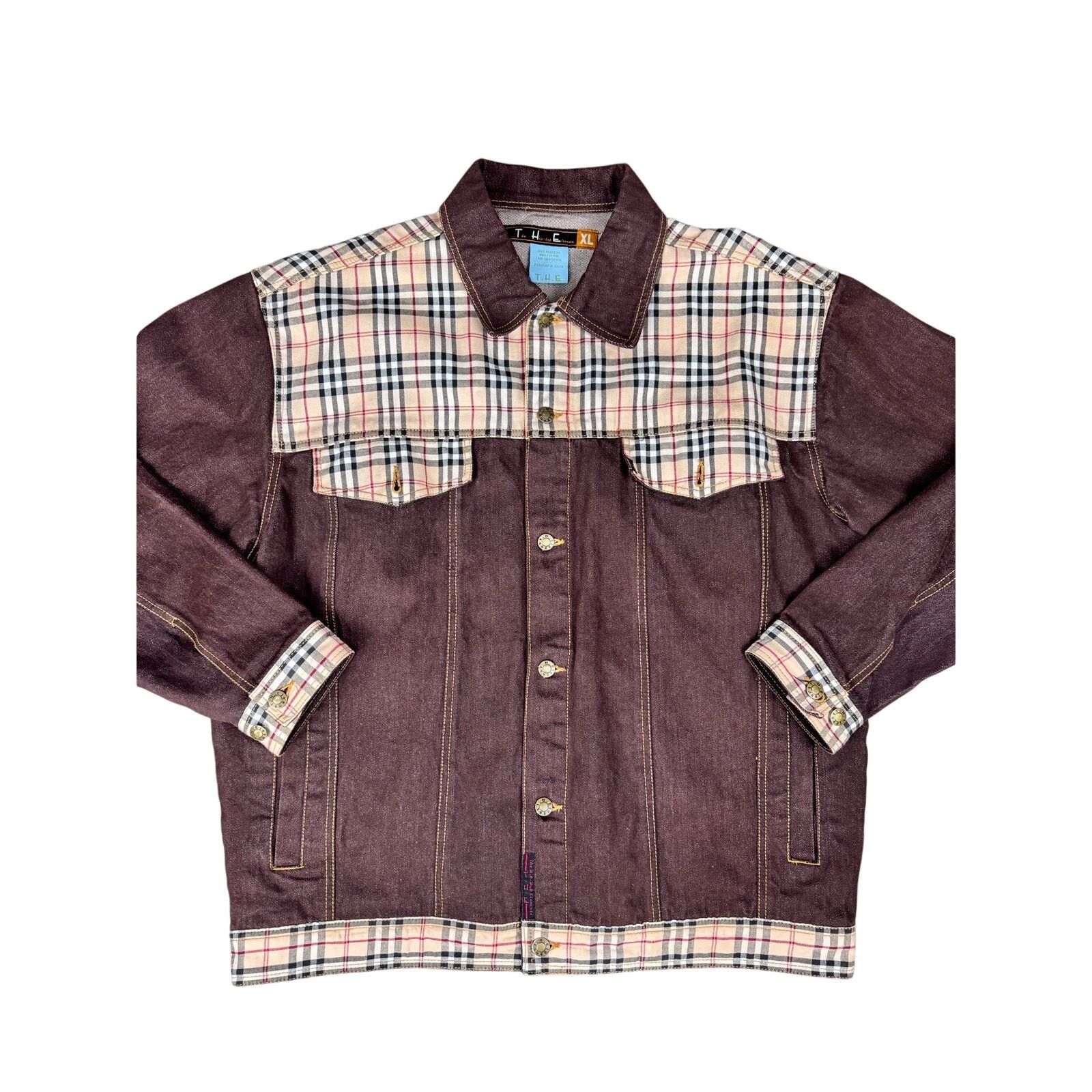 Vintage Vintage Y2K Burberry Inspired Denim Jacket Size US XL / EU 56 / 4 - 1 Thumbnail