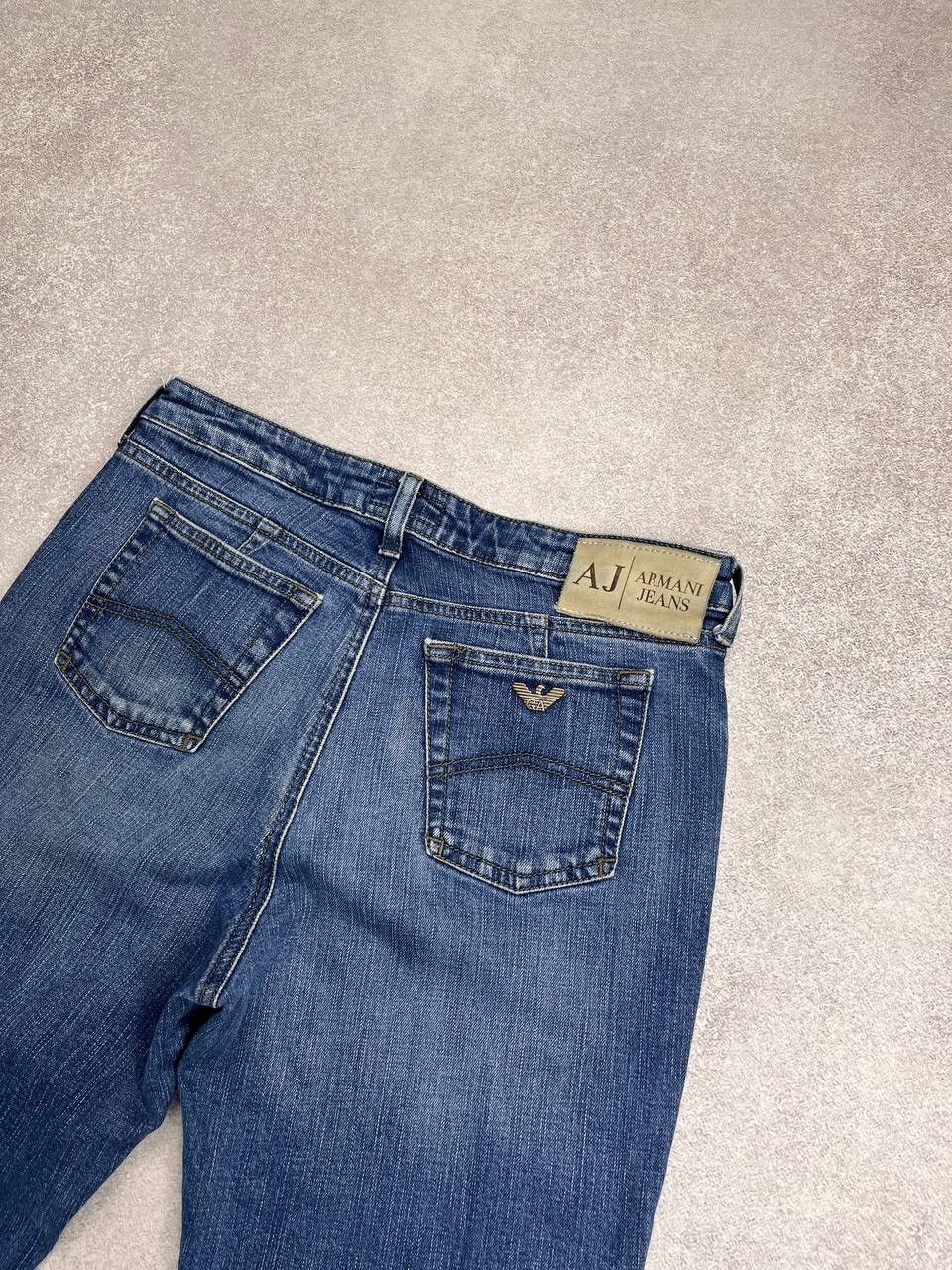 Armani × Vintage Vintage Armani Pocket Logo Baggy Jeans Y2K 31 Size US 31 - 2 Thumbnail