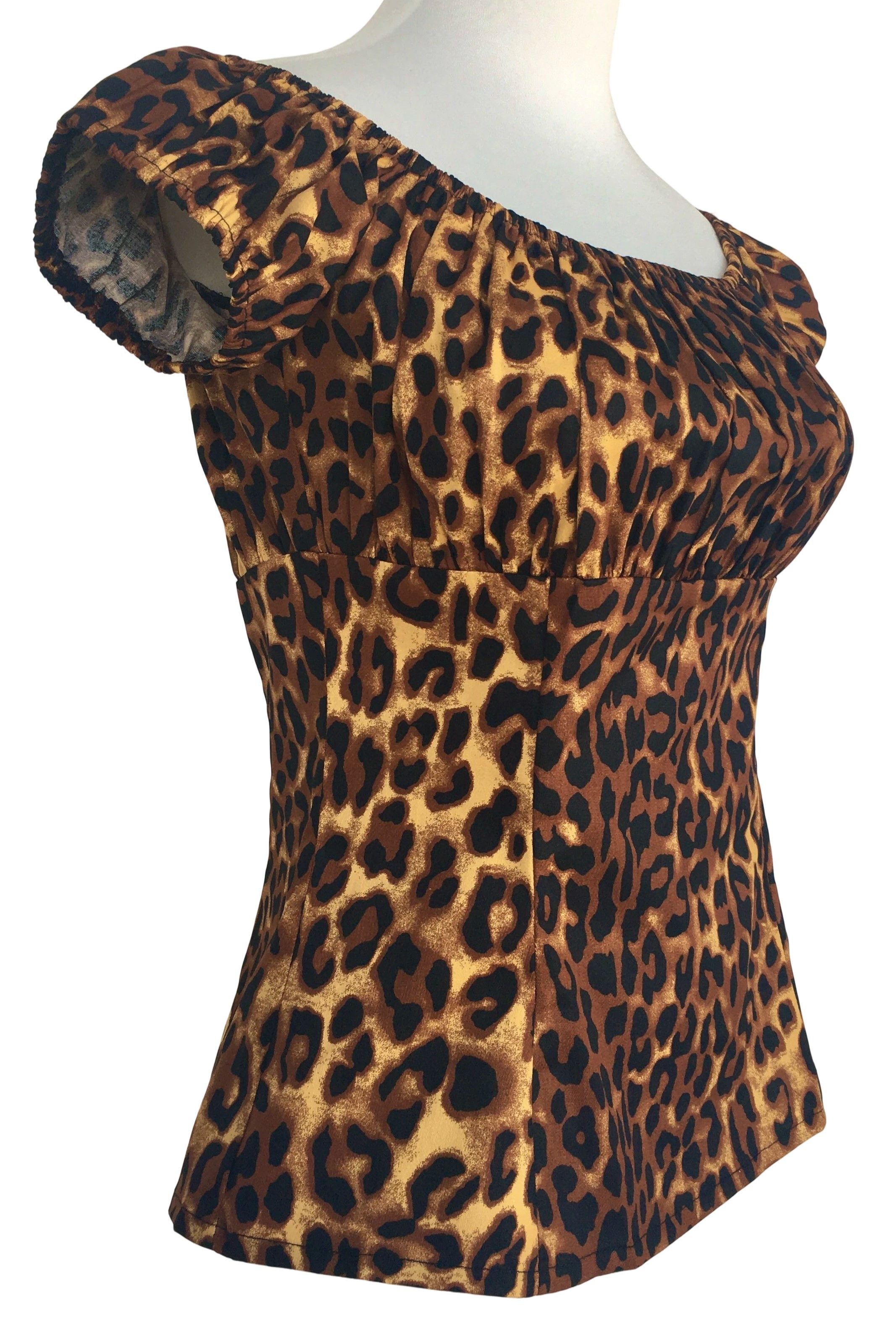 Other Women tops leopard print off shoulder slim fit blouse Size XL / US 12-14 / IT 48-50 - 2 Thumbnail