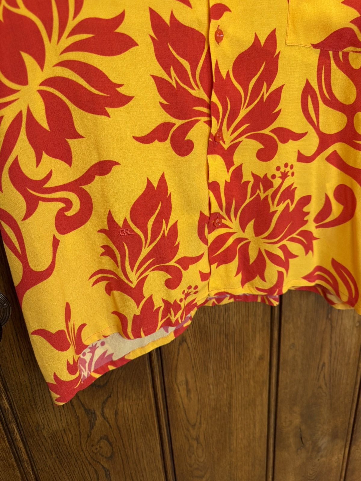 ERL SS23 $415 ERL Hawaiian ss floral tropical shirt M orange red Size US L / EU 52-54 / 3 - 11 Thumbnail