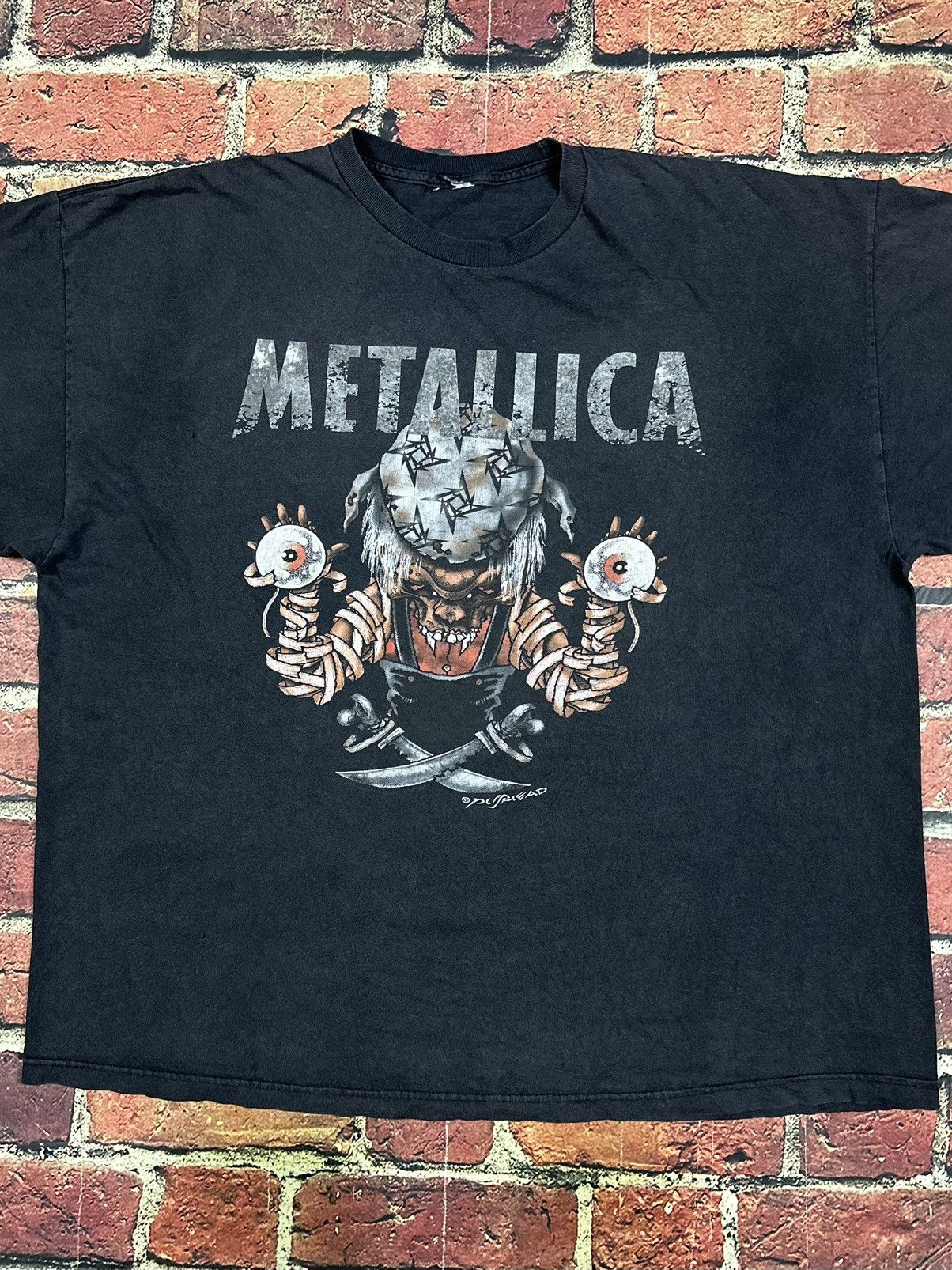 Band Tees Metallica Vintage Pushead Eyeballs Skull T-Shirt Metal Band Size US XXL / EU 58 / 5 - 2 Thumbnail