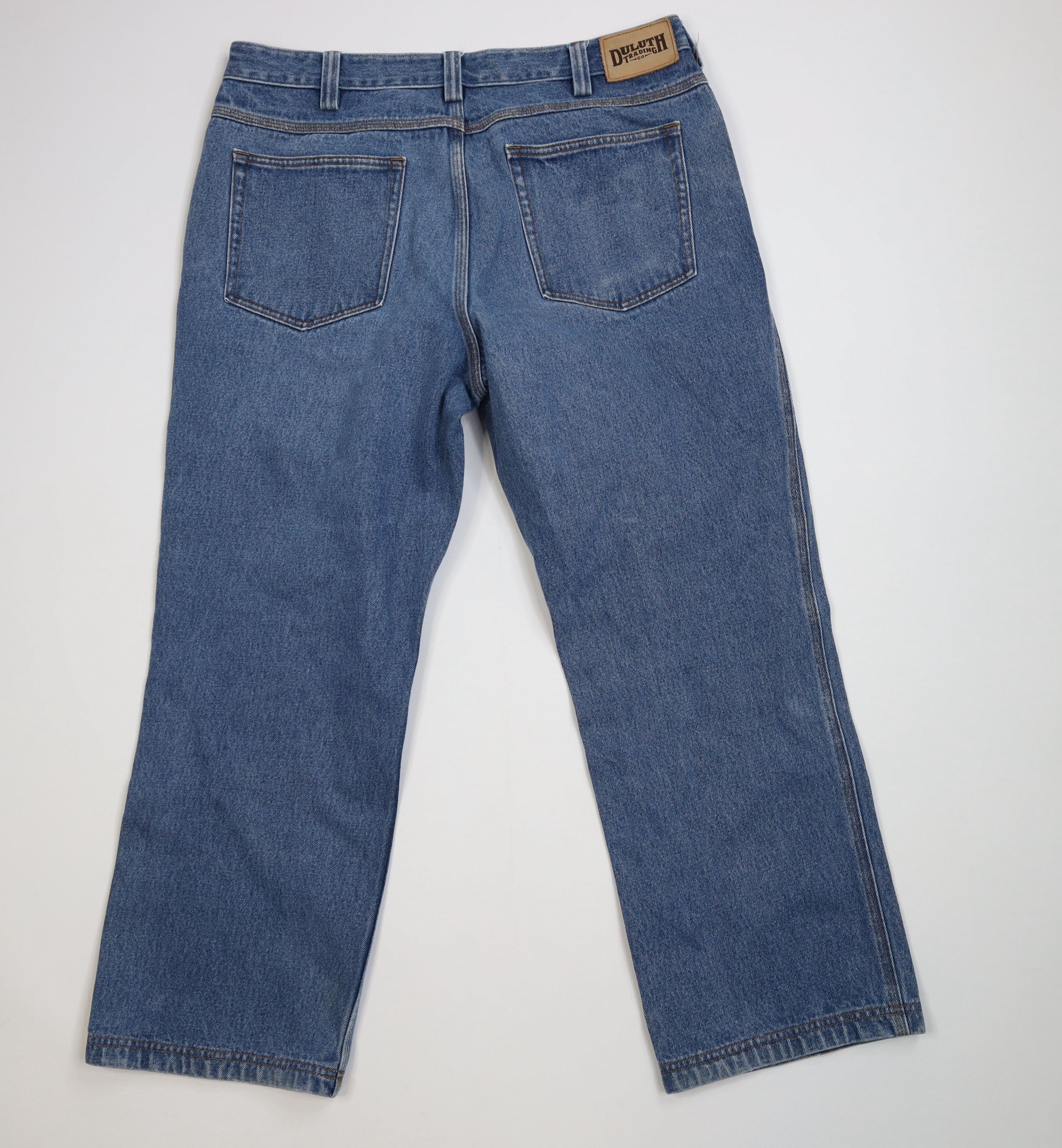 Duluth Trading Company Duluth Trading Co Faded Workwear Wide Leg Denim Jeans Cotton Size US 36 / EU 52 - 8 Thumbnail