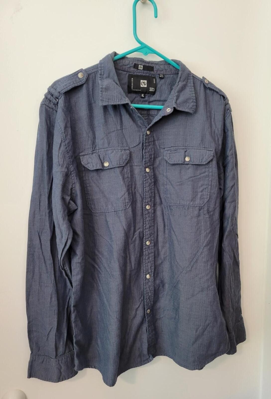 Ocean Current Men's Long Sleeve Button-Up Shirt Blue Size Large Size US L / EU 52-54 / 3 - 1 Thumbnail