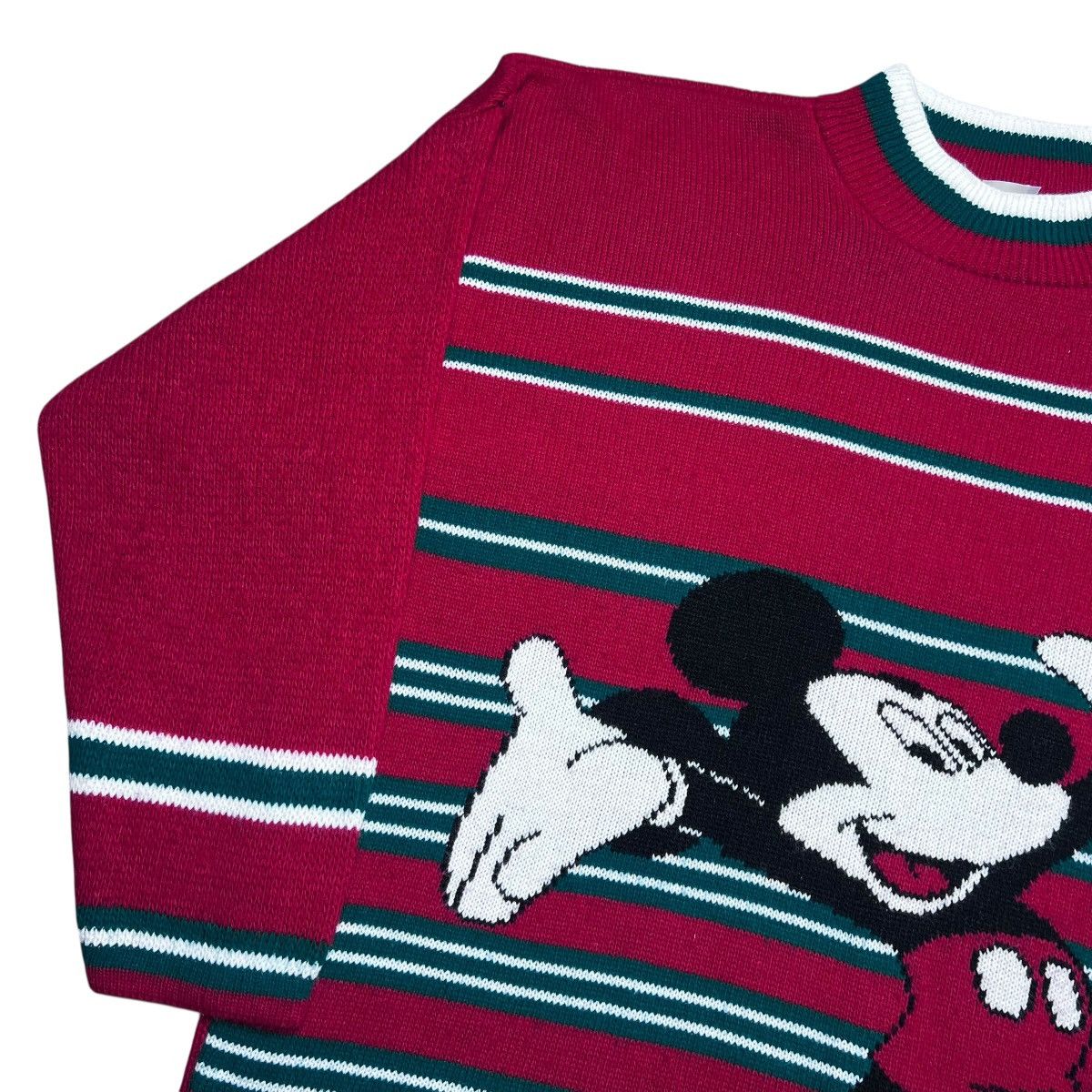 Mickey Unlimited 1990s Mickey Mouse Disney Striped Pullover Knit Sweater Size L / US 10 / IT 46 - 17 Thumbnail