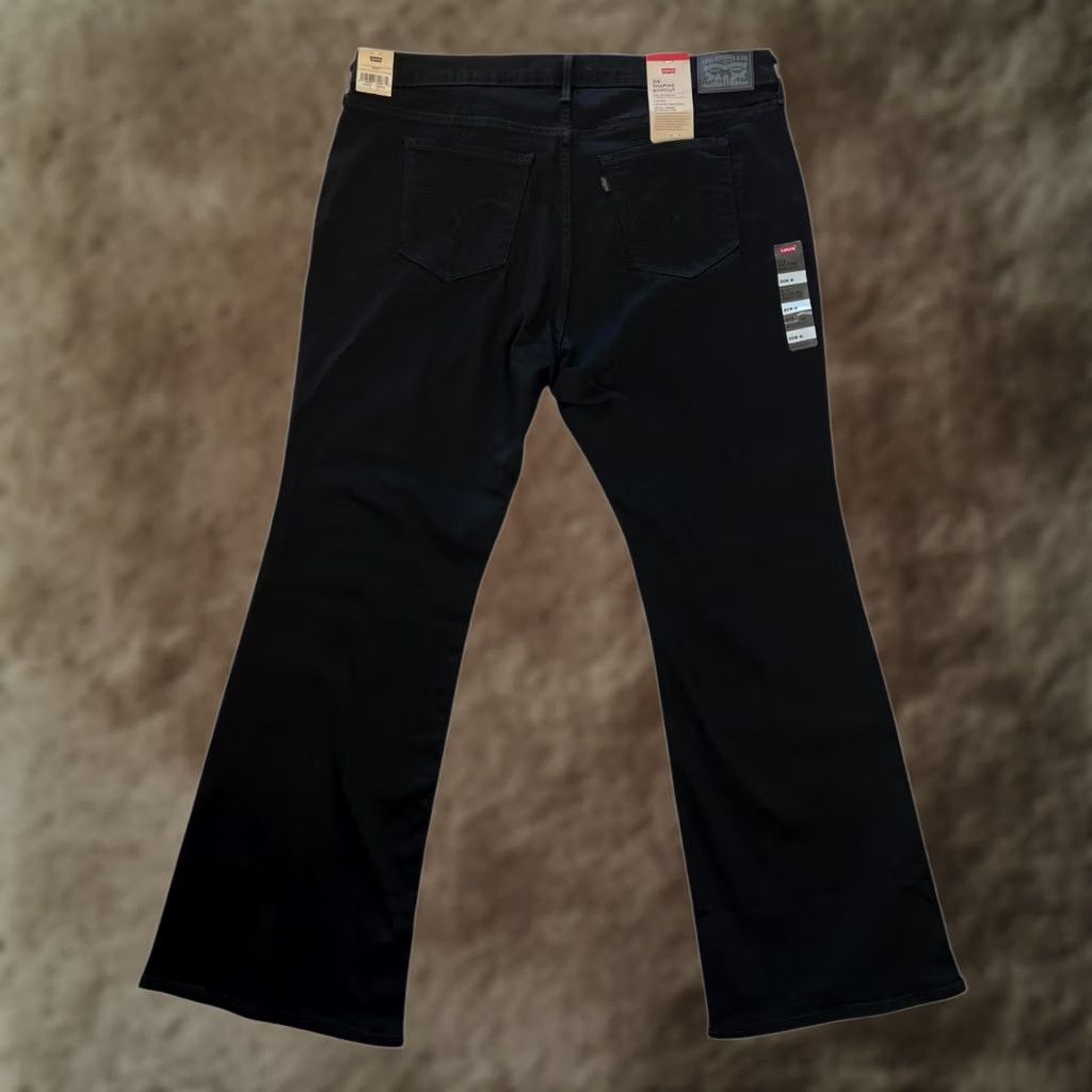 Levi's Levi's 315 Shaping Bootcut Jeans Womens 20W M Black Wash Mid Rise Stretch Boots Cut Denim Cotton Polyester Spandex Jeans Womens 5-Pocket Design N/A Size 42" / US 20 - 1 Thumbnail