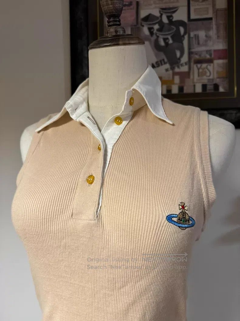 Vivienne Westwood Vivienne Westwood Khaki milk tea-colored sleeveless vest w Size M / US 6-8 / IT 42-44 - 3 Thumbnail