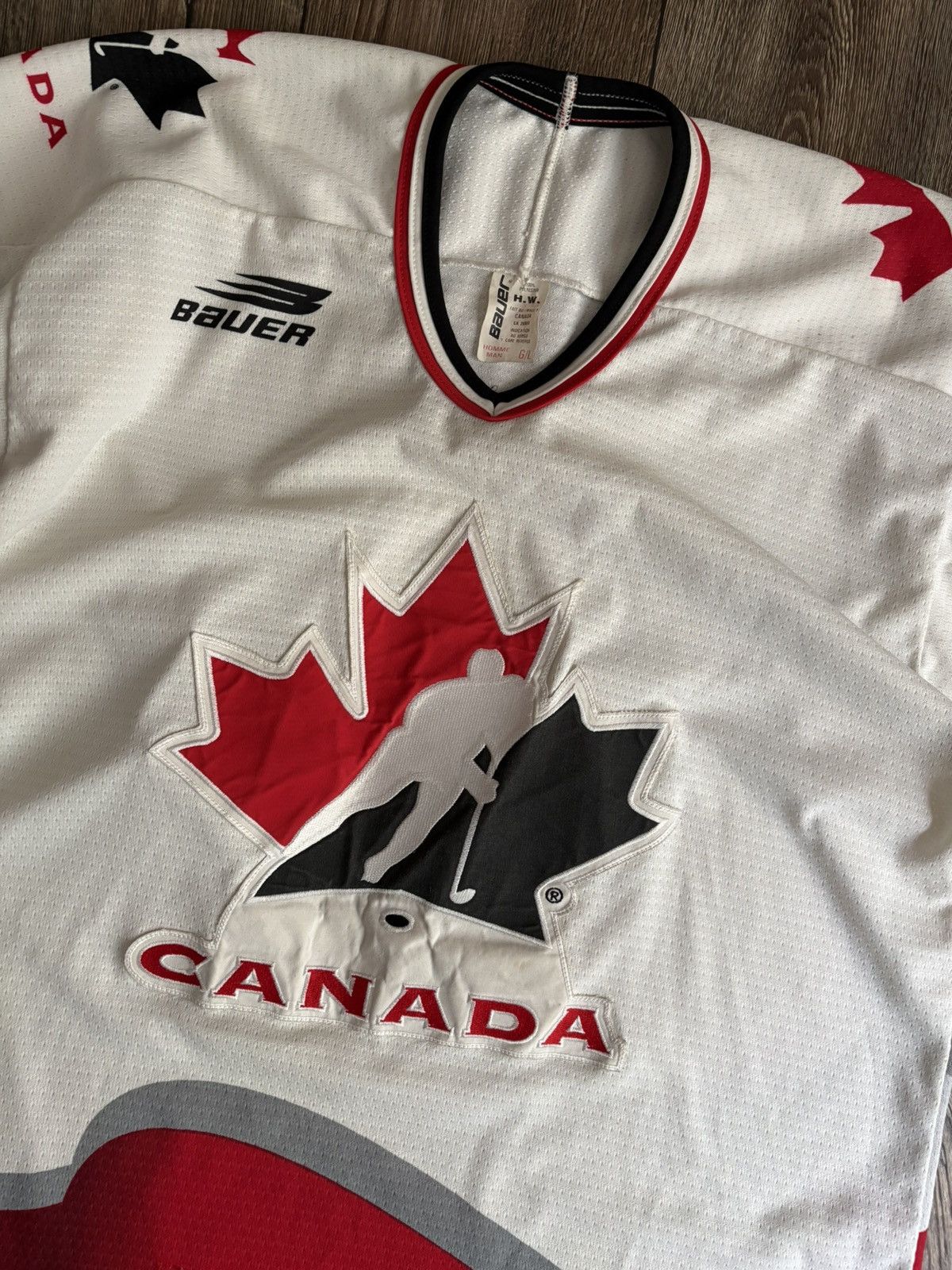 Other Vintage Team Canada Ice Hockey Bauer National Team Jersey Size US L / EU 52-54 / 3 - 2 Thumbnail