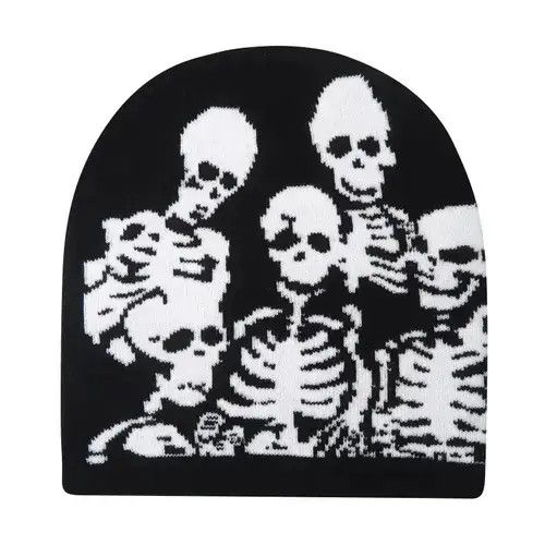 Other Black Beanies Print Skull Hat 2024 Size ONE SIZE - 3 Thumbnail