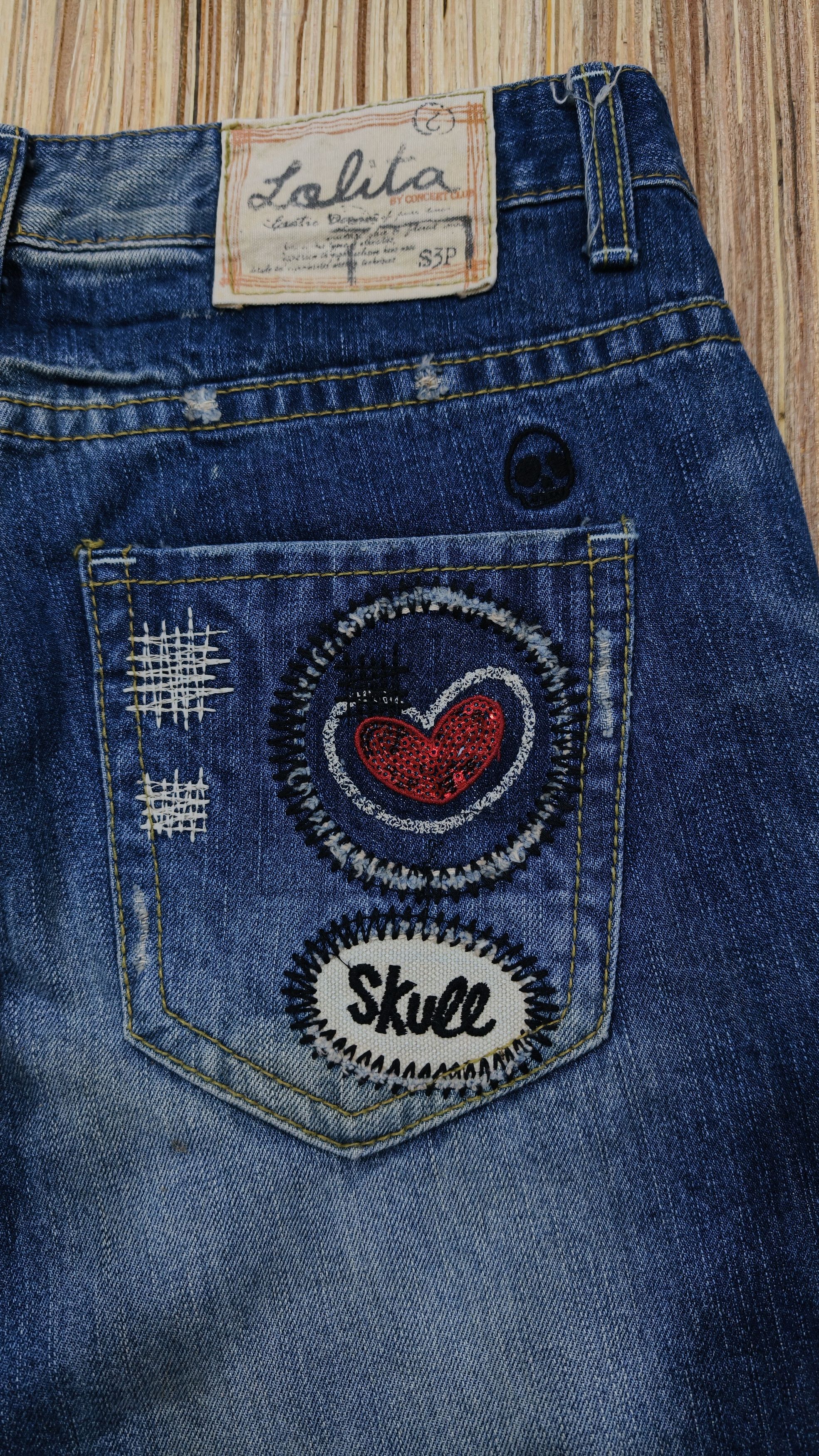 Japanese Brand Lolita skull jeans Size US 35 - 6 Thumbnail