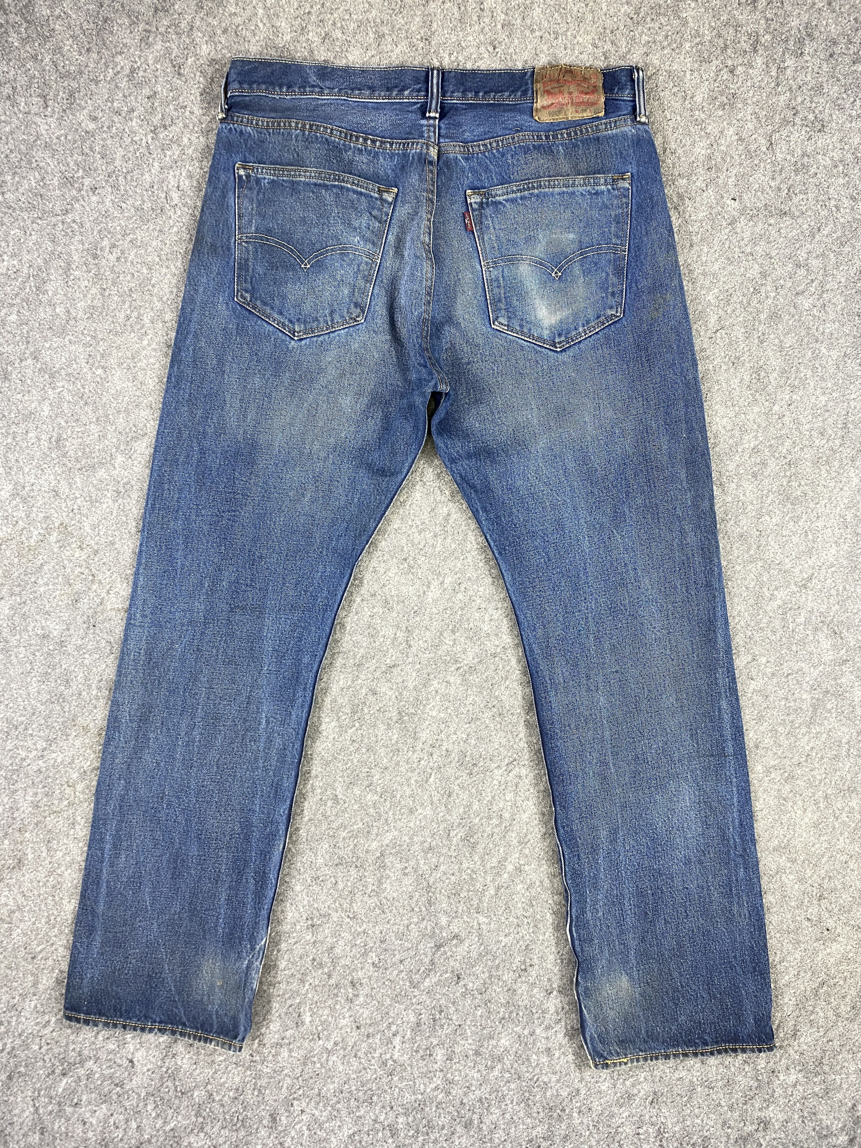 Levi's Dark Dirty Blue Vintage Levi's 501 35x31.5 Denim -JN1680 Size US 35 - 2 Thumbnail