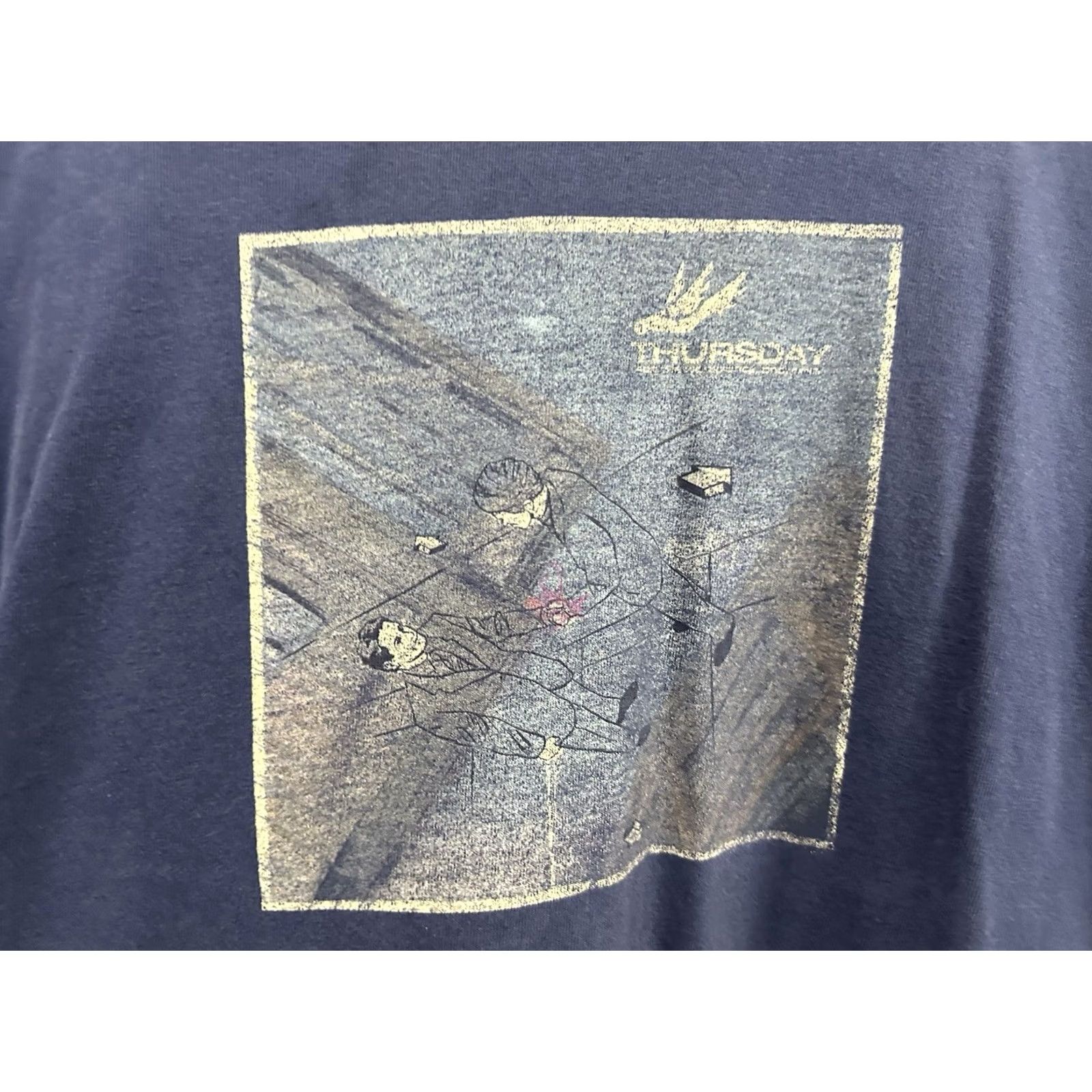 Vintage VTG Thursday Band Emo Screamo Scene Myspace Era Concert Tour Faded T-Shirt L Mens Blue Size US L / EU 52-54 / 3 - 3 Thumbnail