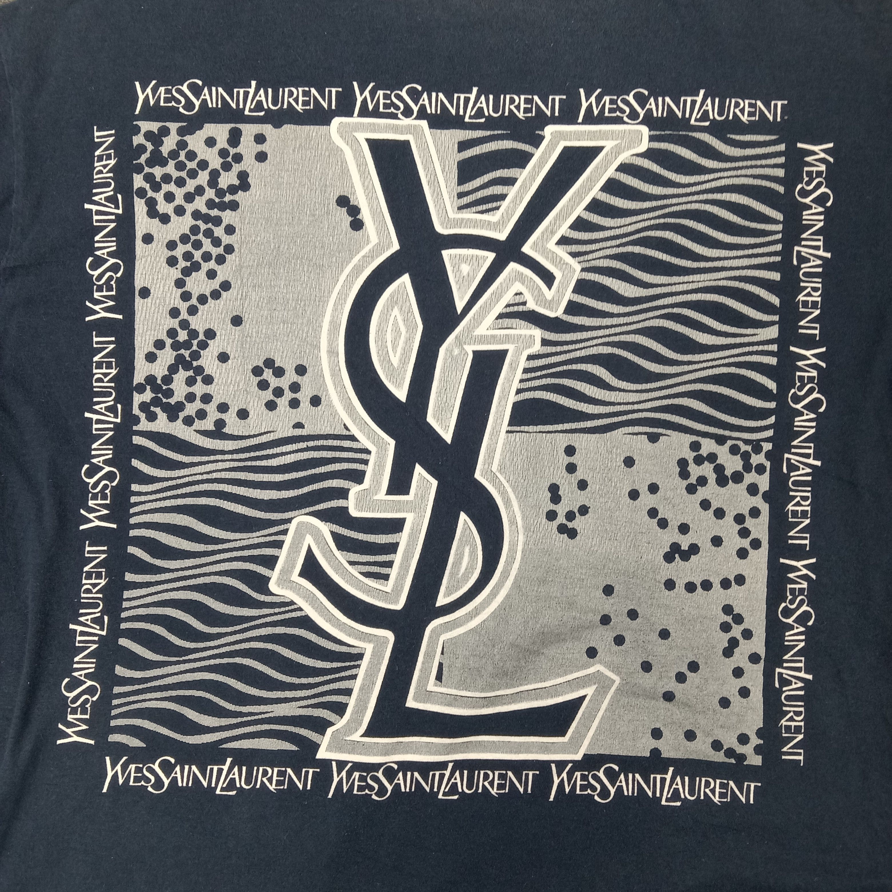 Vintage × Yves Saint Laurent Yves Saint Laurent Italian Brand Tshirt Size US L / EU 52-54 / 3 - 2 Thumbnail
