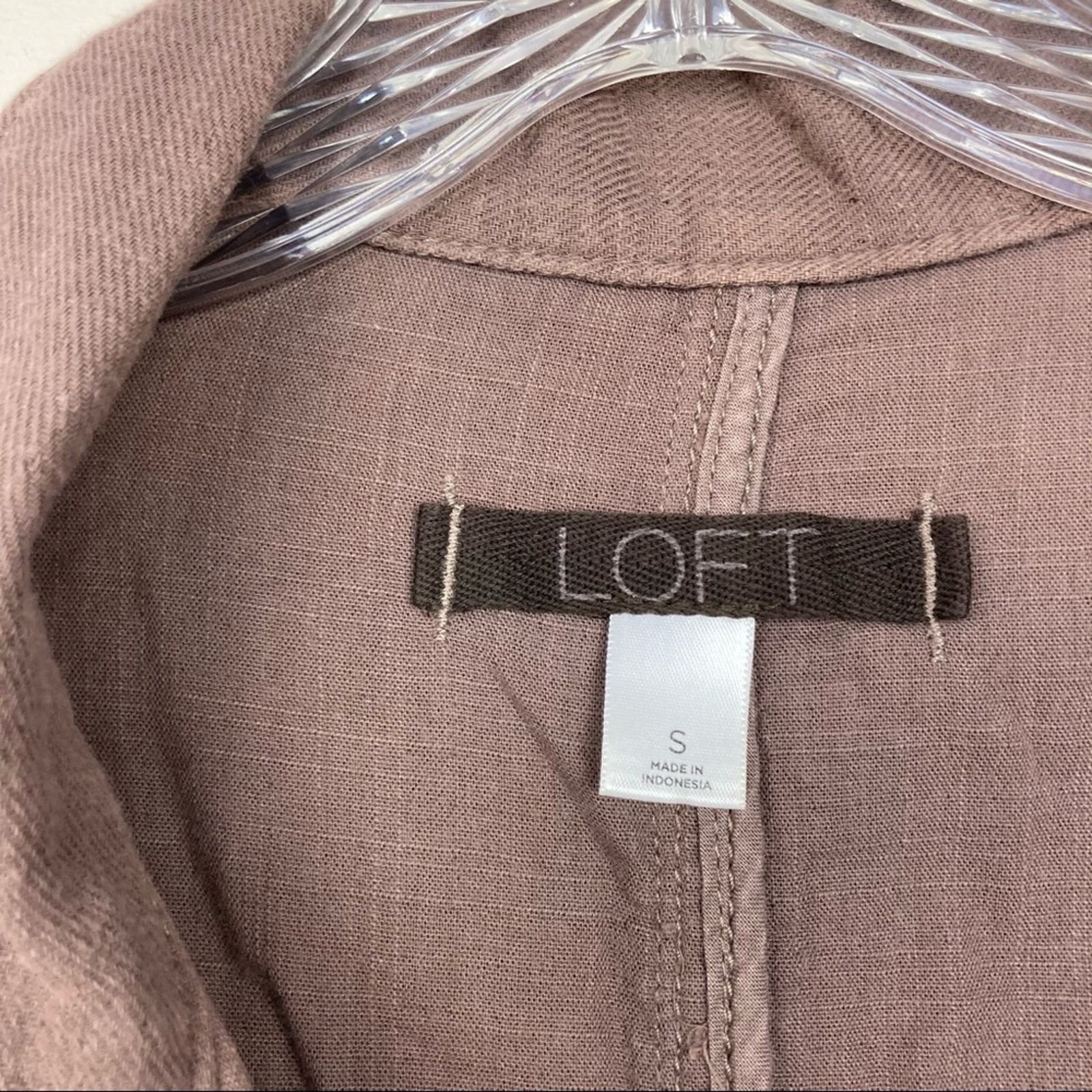 Loft LOFT Brown Button Down Tie Waist Jacket Sz S Size S / US 4 / IT 40 - 4 Thumbnail