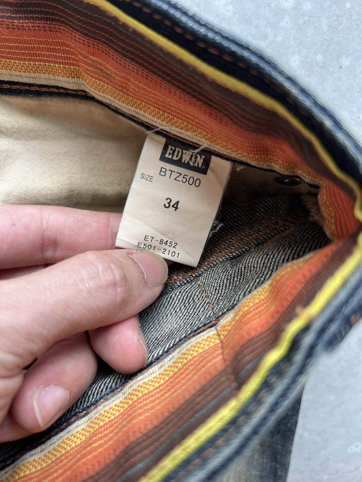 Edwin Edwin Blue Trip Tag size 34 Actual 36x29.5 Size US 34 / EU 50 - 9 Thumbnail