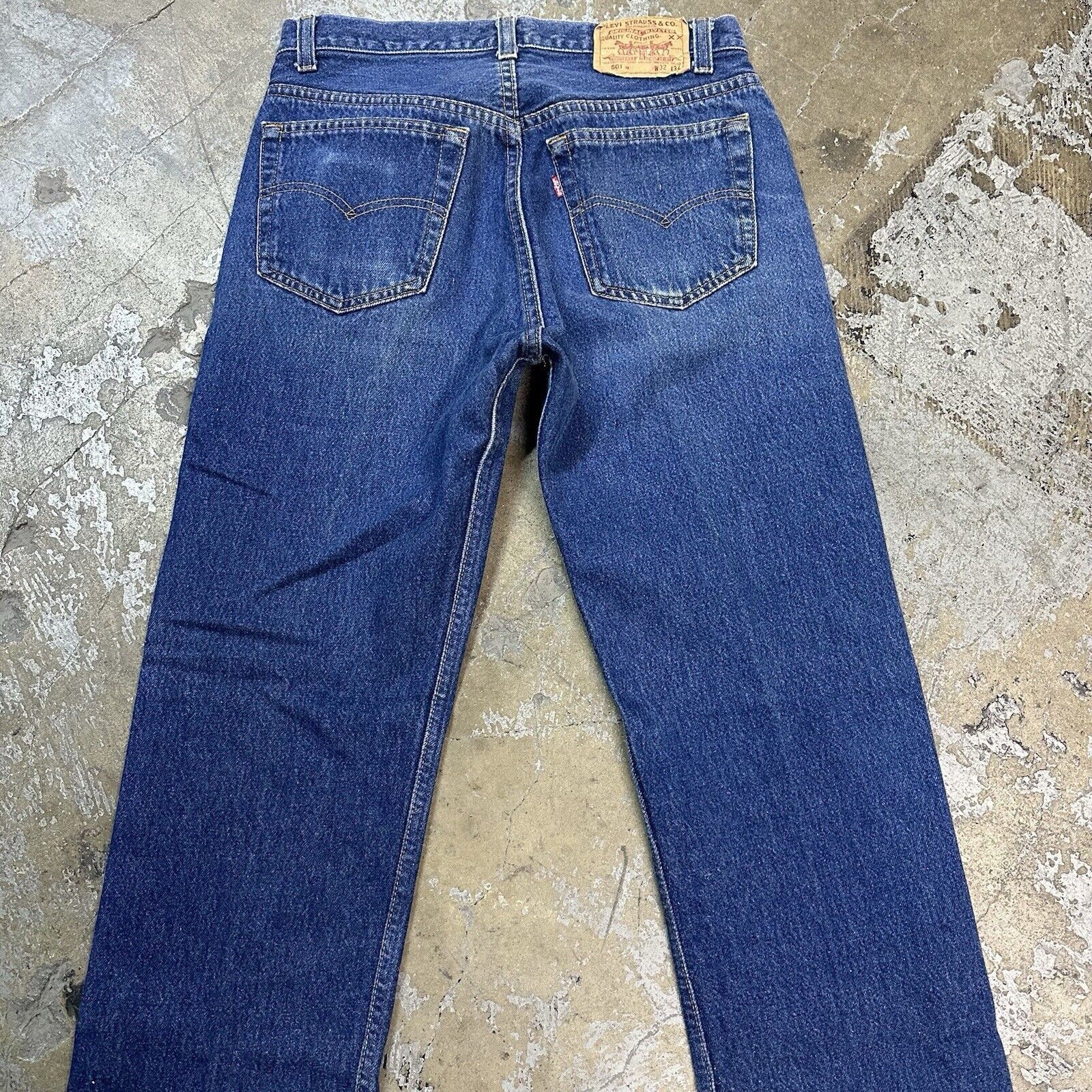 Levi's × Vintage Vintage Levi’s 501 Faded Dark Wash Denim Jeans 32x34 Size US 32 / EU 48 - 5 Thumbnail