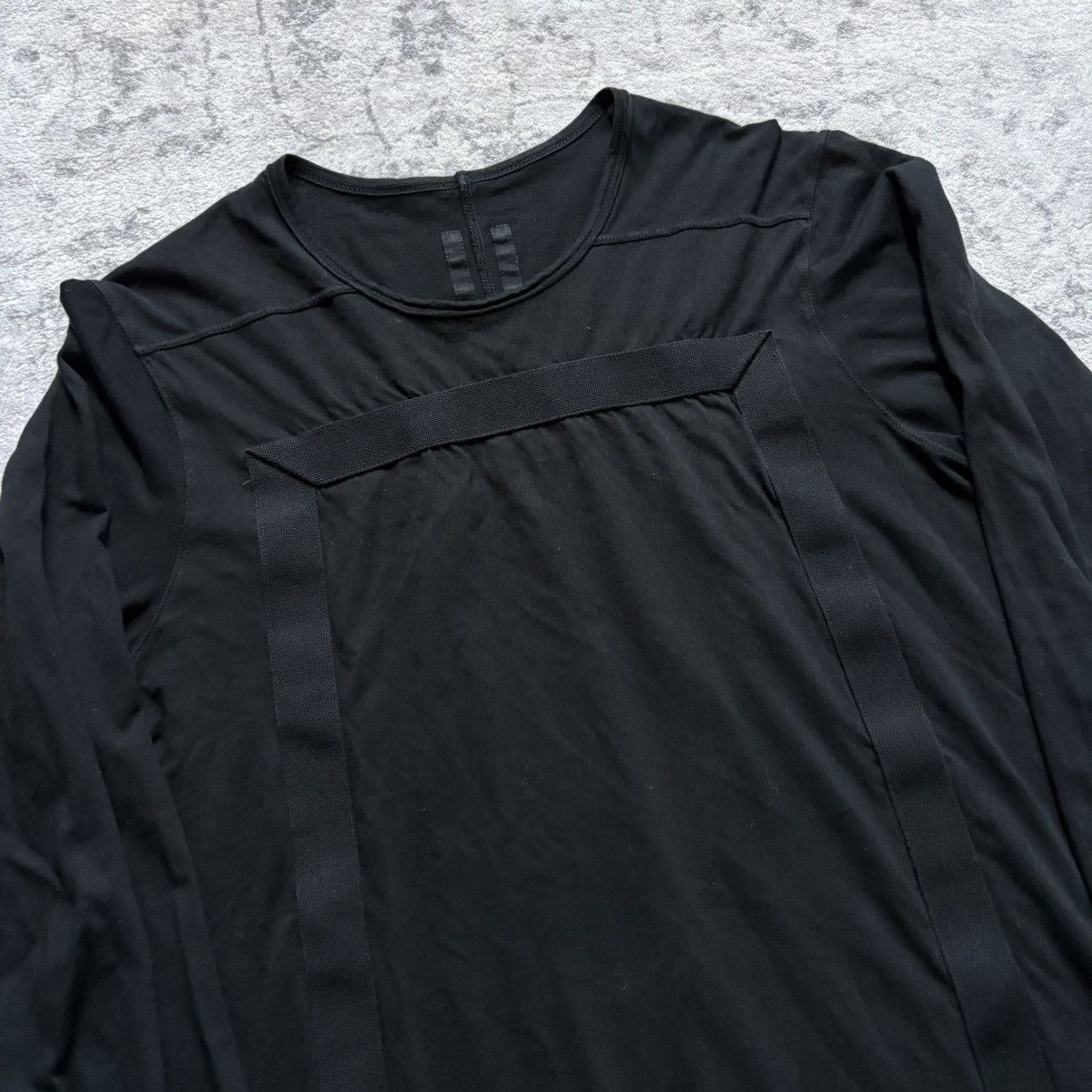 Rick Owens Rick Owens FW15 Strap Attachment Long Sleeve T-Shirt Black Size US S / EU 44-46 / 1 - 2 Thumbnail