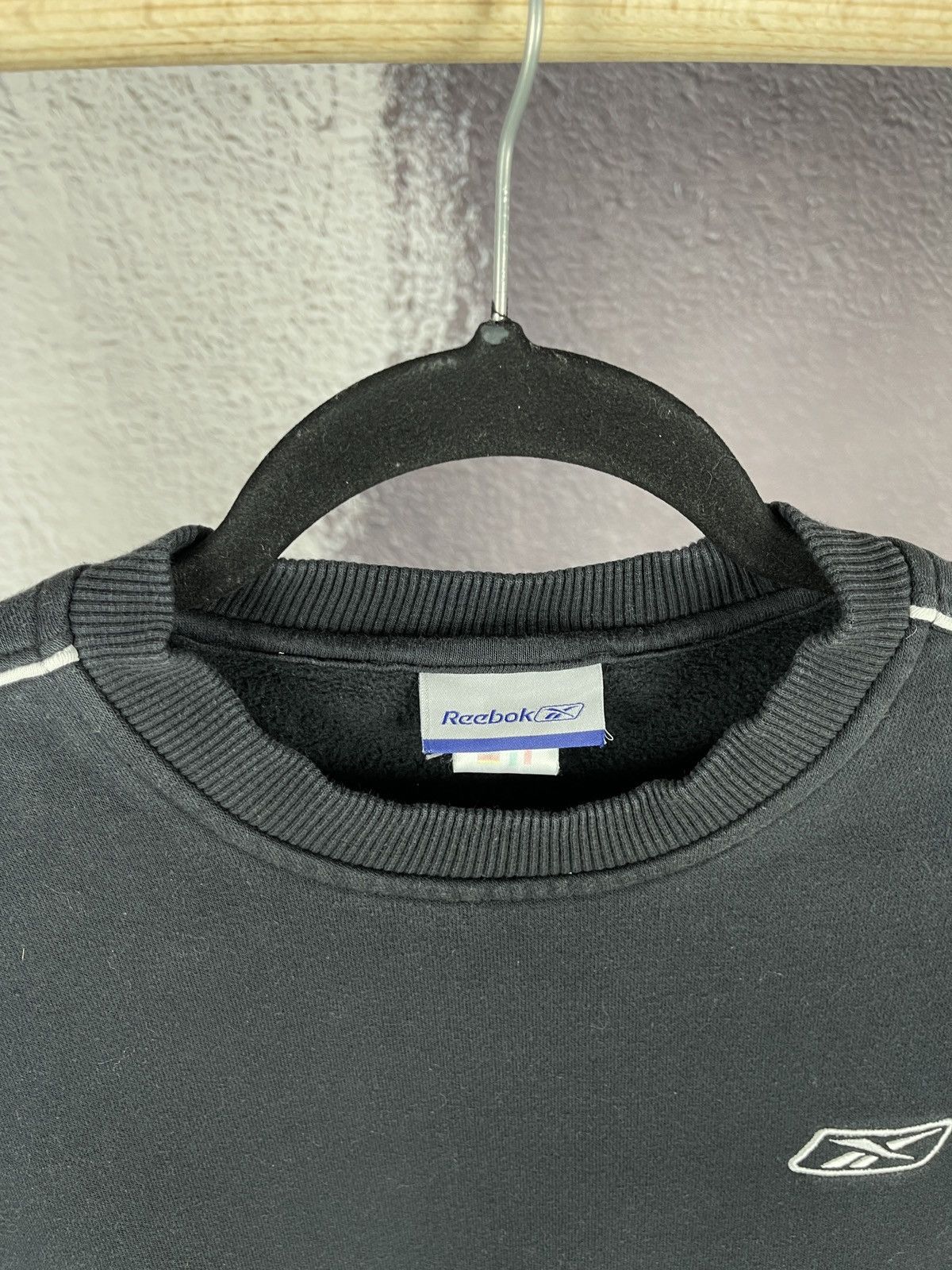 Reebok × Vintage Reebok vintage black basic small logo sweatshirt Size US XS / EU 42 / 0 - 5 Thumbnail