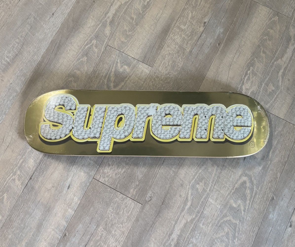 Supreme Supreme Gold Bling Box Logo Deck Size ONE SIZE - 1 Thumbnail