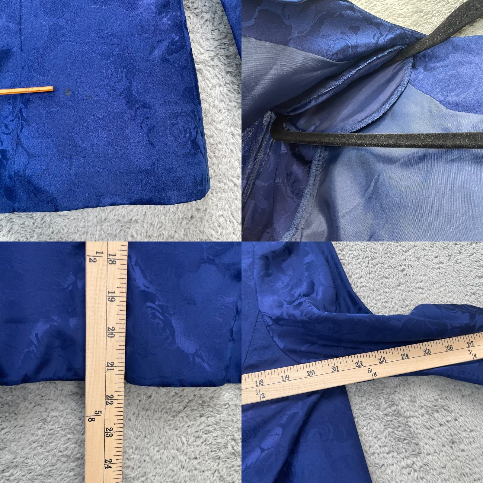 Vintage VINTAGE Papell Boutique Jacket Womens 10 Blue Blazer Coat Silk Lined Single Breasted Blazer Womens 10 Blue Silk Lined Buttoned City Retro 90s Womens Size L / US 10 / IT 46 - 8 Thumbnail
