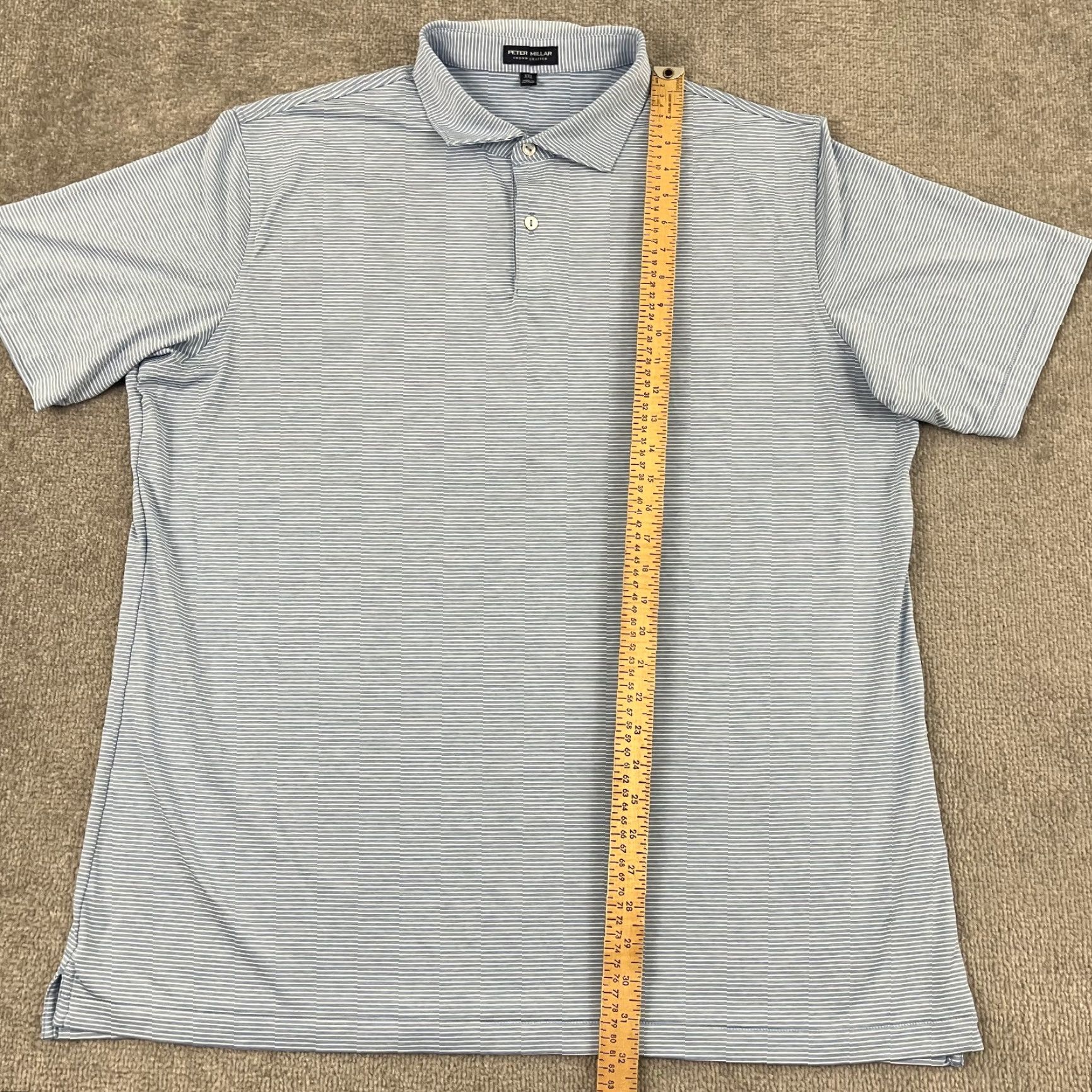 Peter Millar Peter Millar Crown Crafted Polo 2XL Blue Golf Performance Stretch Mens Size US XXL / EU 58 / 5 - 5 Thumbnail