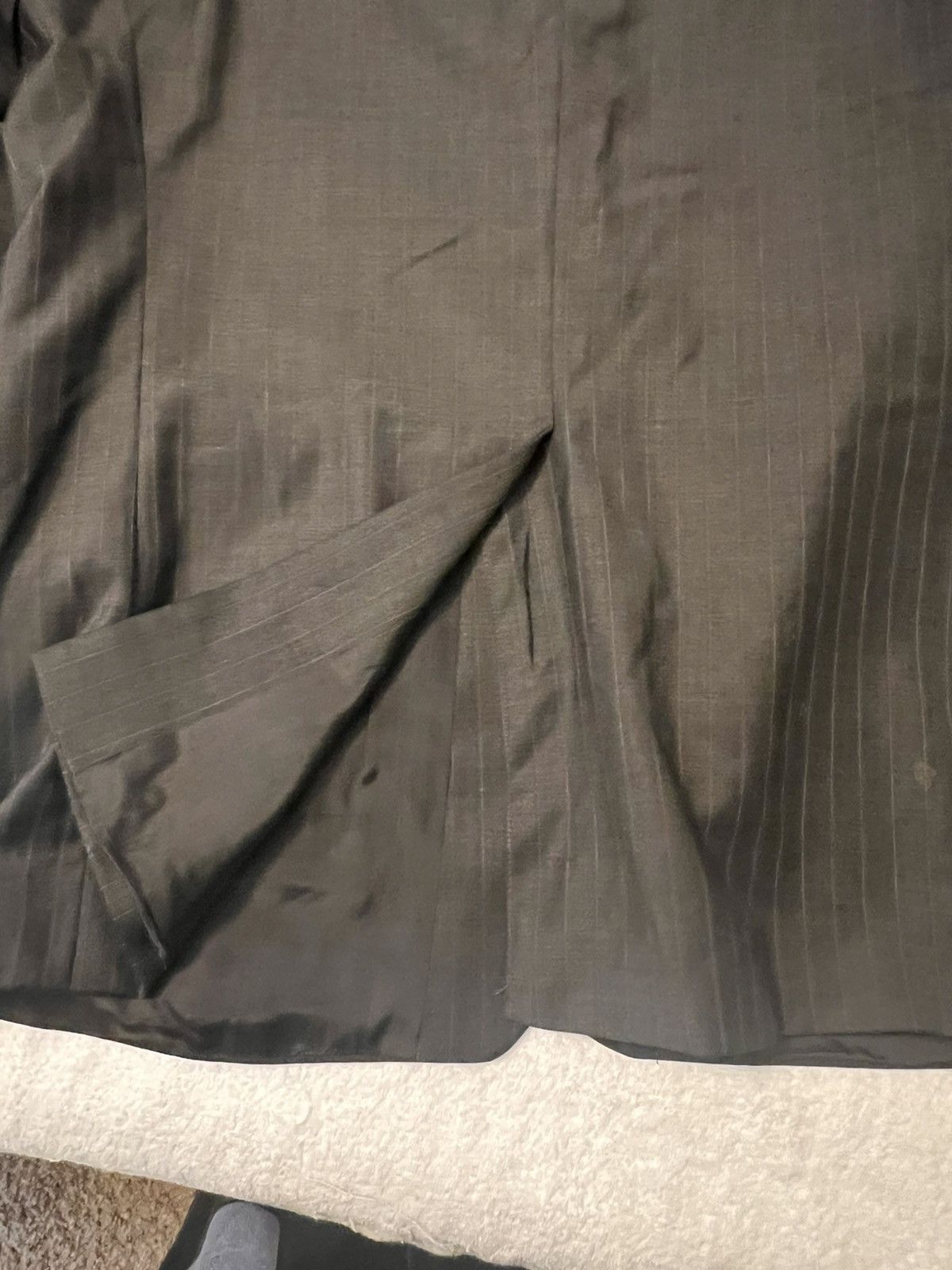 Chaps Ralph Lauren RALPH LAUREN CHAPS 2 PC SUIT- GREY PINSTRIPES- VINTAGE Size 44L - 7 Thumbnail