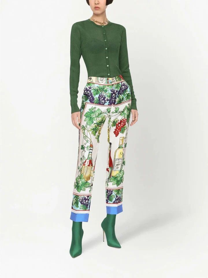 Dolce & Gabbana o1y0925 Silk Sweatpant in Multicolor Size 26" / US 2 / IT 38 - 3 Thumbnail