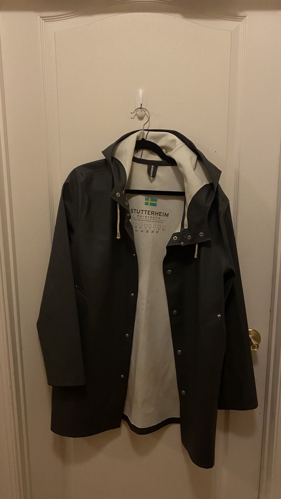 Stutterheim Stutterheim Stockholm Raincoat Grey Waterproof Jacket Size US L / EU 52-54 / 3 - 1 Thumbnail