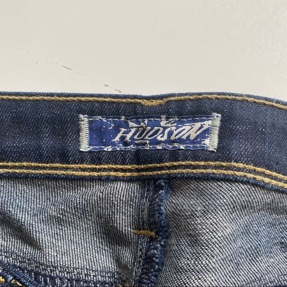 Hudson Hudson Womens Jeans Blue Straight Leg Dark Wash Solid Denim Size 25" / US 0 / IT 36 - 9 Thumbnail