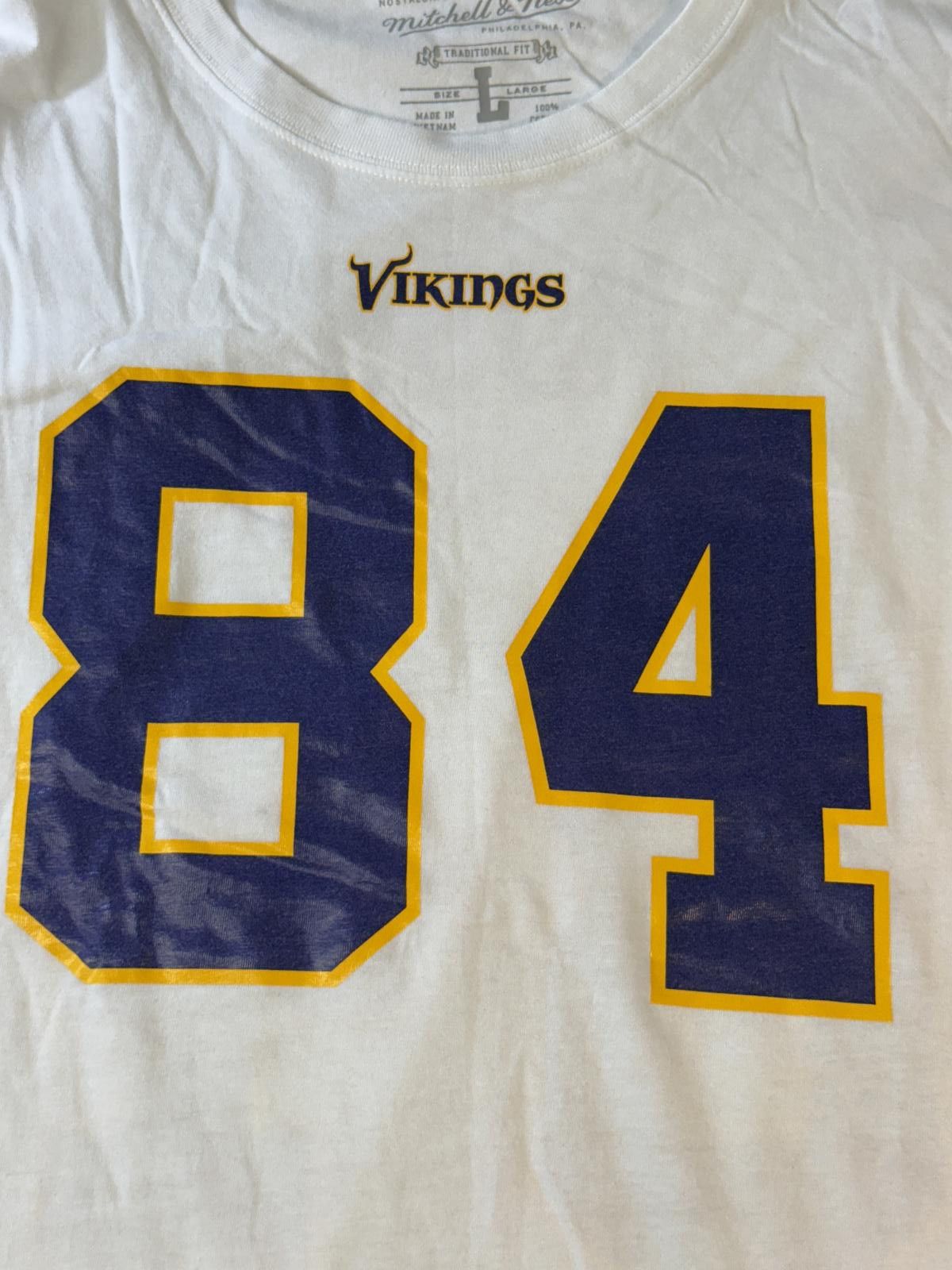 Mitchell & Ness Vikings Randy Moss 84 T-shirt Jersey Mitchell Ness Throwback Size US L / EU 52-54 / 3 - 3 Thumbnail