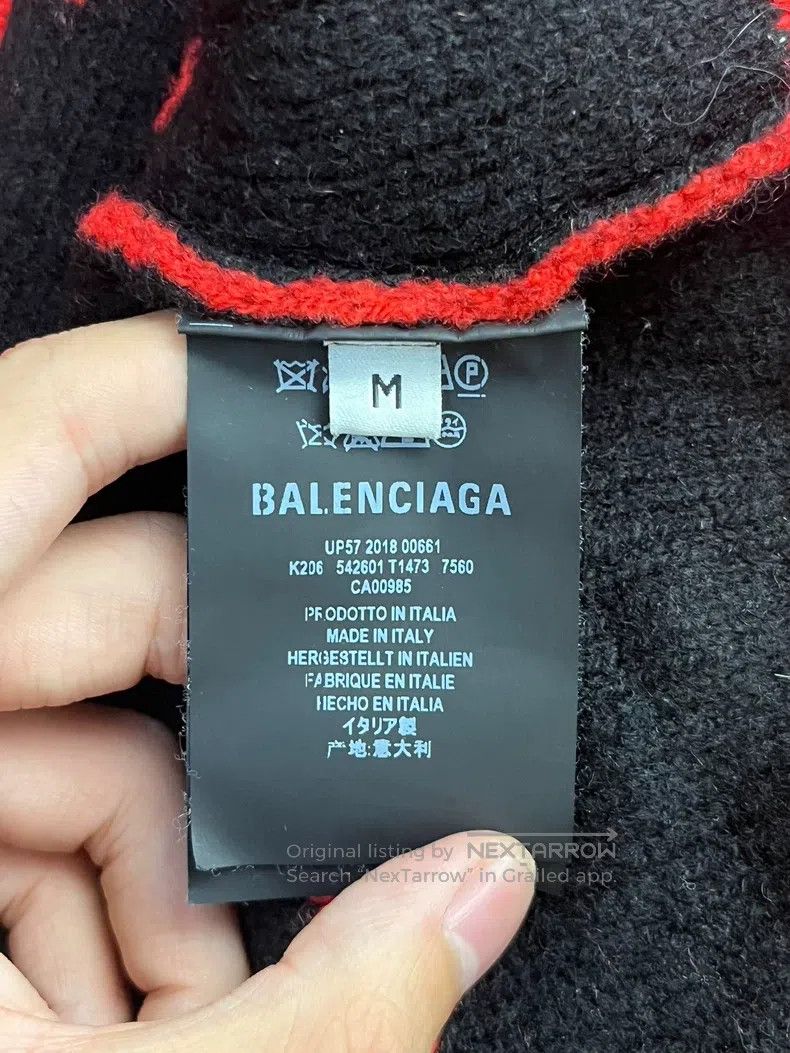 Balenciaga Balenciaga Barrage Printed Logo Sweater Size US M / EU 48-50 / 2 - 4 Thumbnail