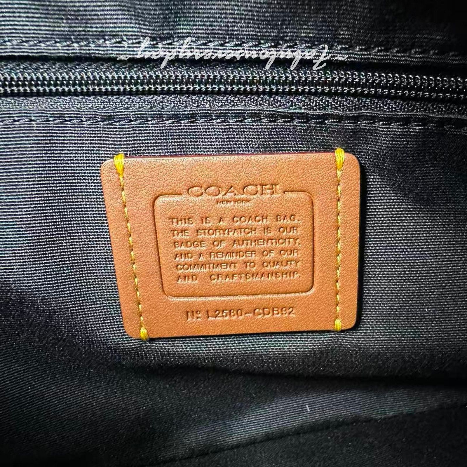 Coach Coach Asher Shoulder Bag Signature Denim CDB92 Denim/Black Size ONE SIZE - 6 Thumbnail