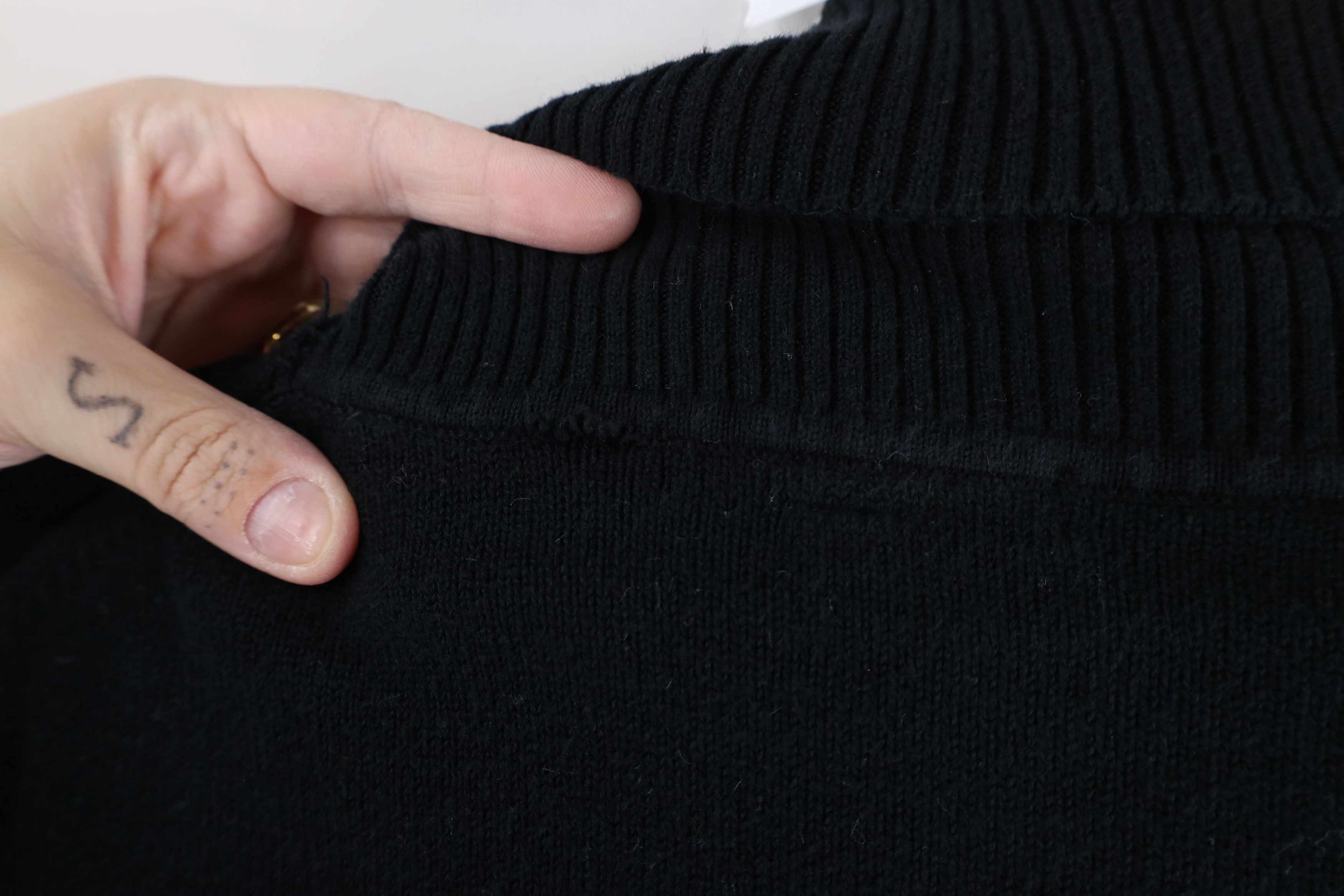 Gap × Vintage Vintage Gap Cotton Ribbed Knit Turtleneck Sweater Black Size XL / US 12-14 / IT 48-50 - 7 Thumbnail