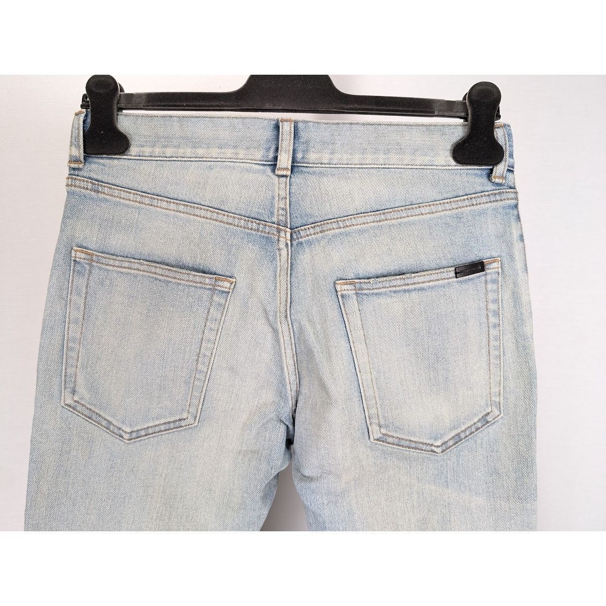 Saint Laurent Paris o1rshd1 Skinny 5 Pockets Low Pants in Light Fall Blue Size US 28 / EU 44 - 14 Thumbnail