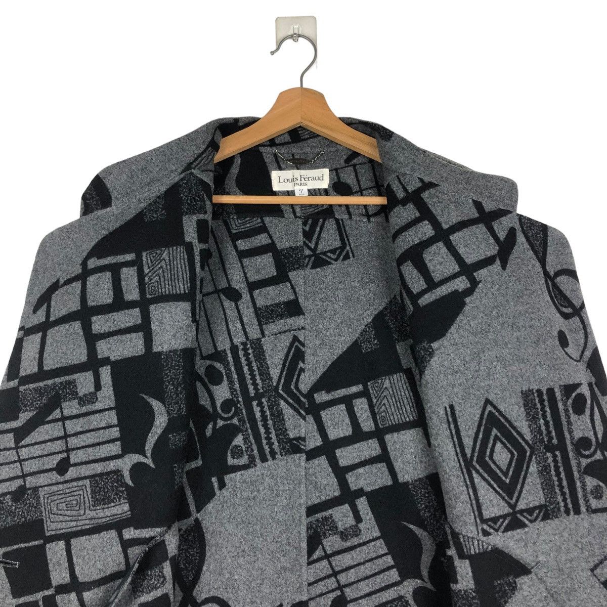 Designer × Japanese Brand × Louis Feraud 🔥WOOL JACKET OVER PRINT BLANKET LOUIS FERAUD PARIS Size US M / EU 48-50 / 2 - 16 Thumbnail