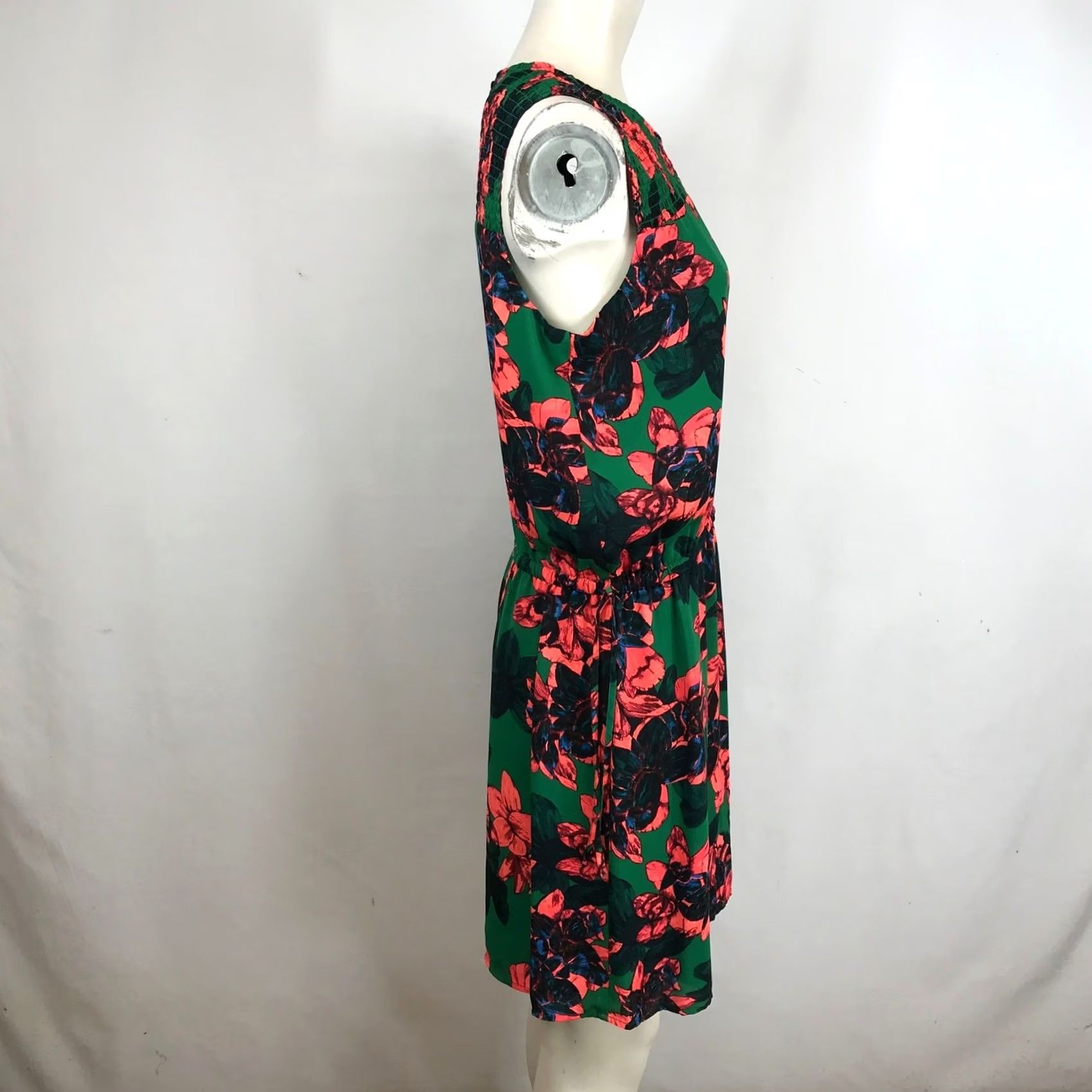 Vince Camuto Vince Camuto Green Floral Smocked Blouson Sleeveless Dress Womens M Size M / US 6-8 / IT 42-44 - 4 Thumbnail