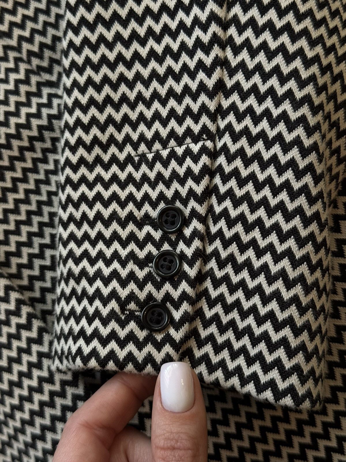 Designer × Max Mara × Weekend Max Mara Max Mara Weekend zig zag pattern blazer Size M / US 6-8 / IT 42-44 - 3 Thumbnail