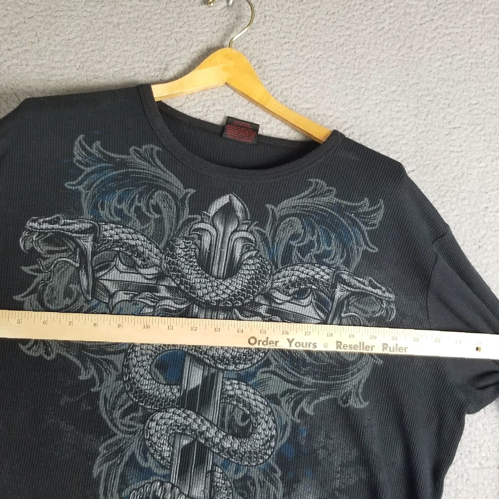 Vintage VINTAGE MMA Elite Long Sleeve Thermal Shirt Men 2XL Black Ground And Pound Grunge Snake Shirt Mens XX L Thermal Size US XXL / EU 58 / 5 - 5 Thumbnail