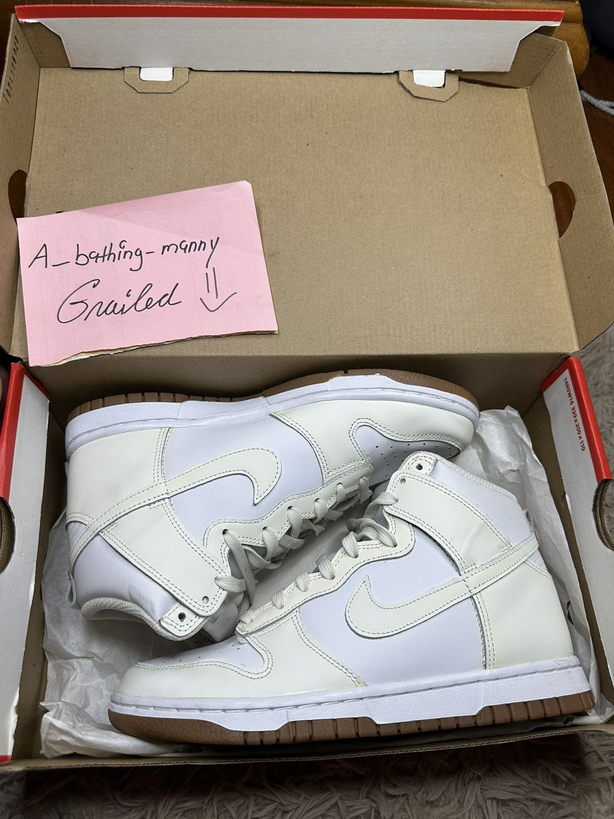 Nike Women’s Nike Dunk High “ Sail Gum” ( size 7 ) Size US 7 / IT 37 - 6 Thumbnail
