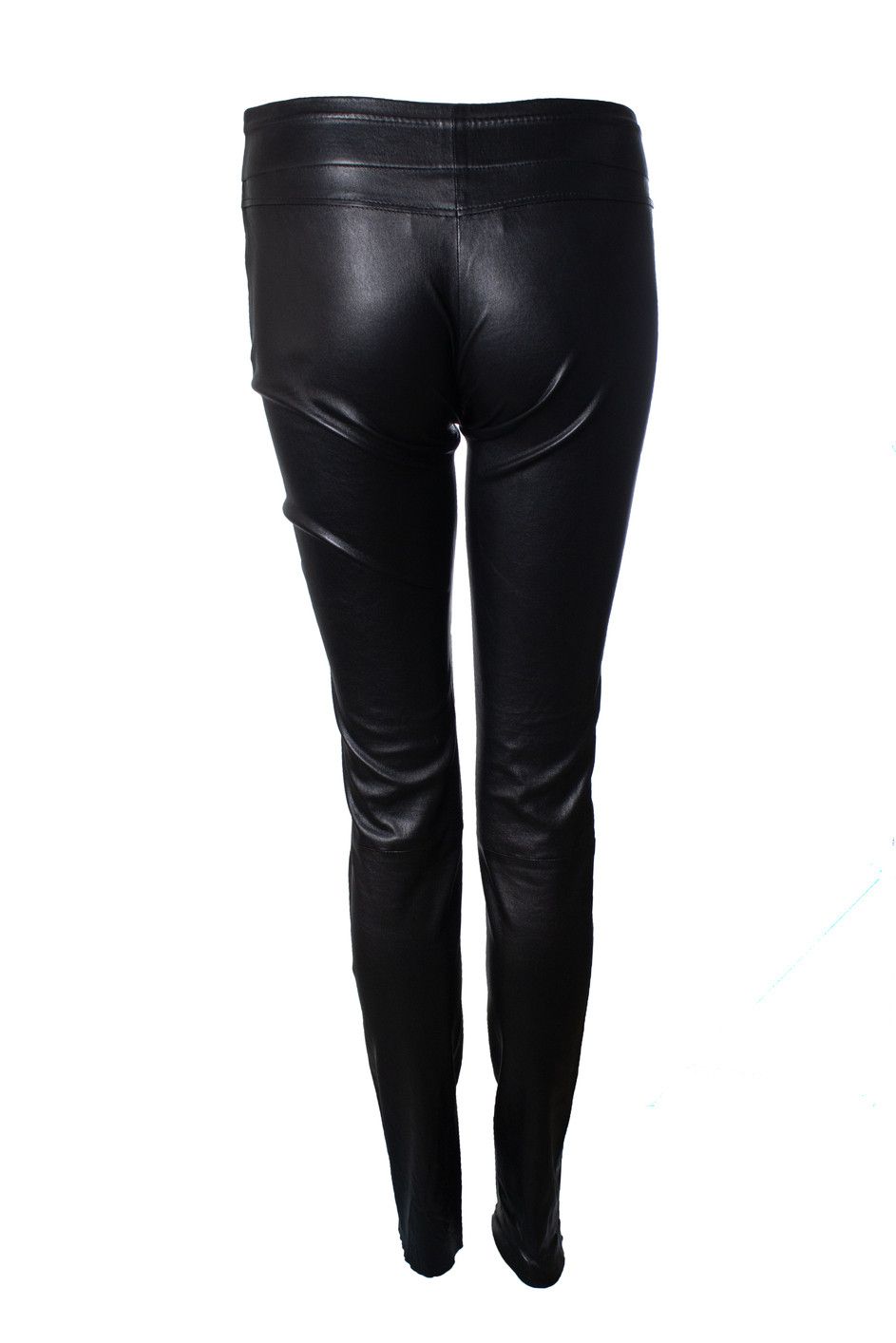 Yves Saint Laurent Yves Saint Laurent, leather trousers in black Size 28" / US 6 / IT 42 - 3 Thumbnail