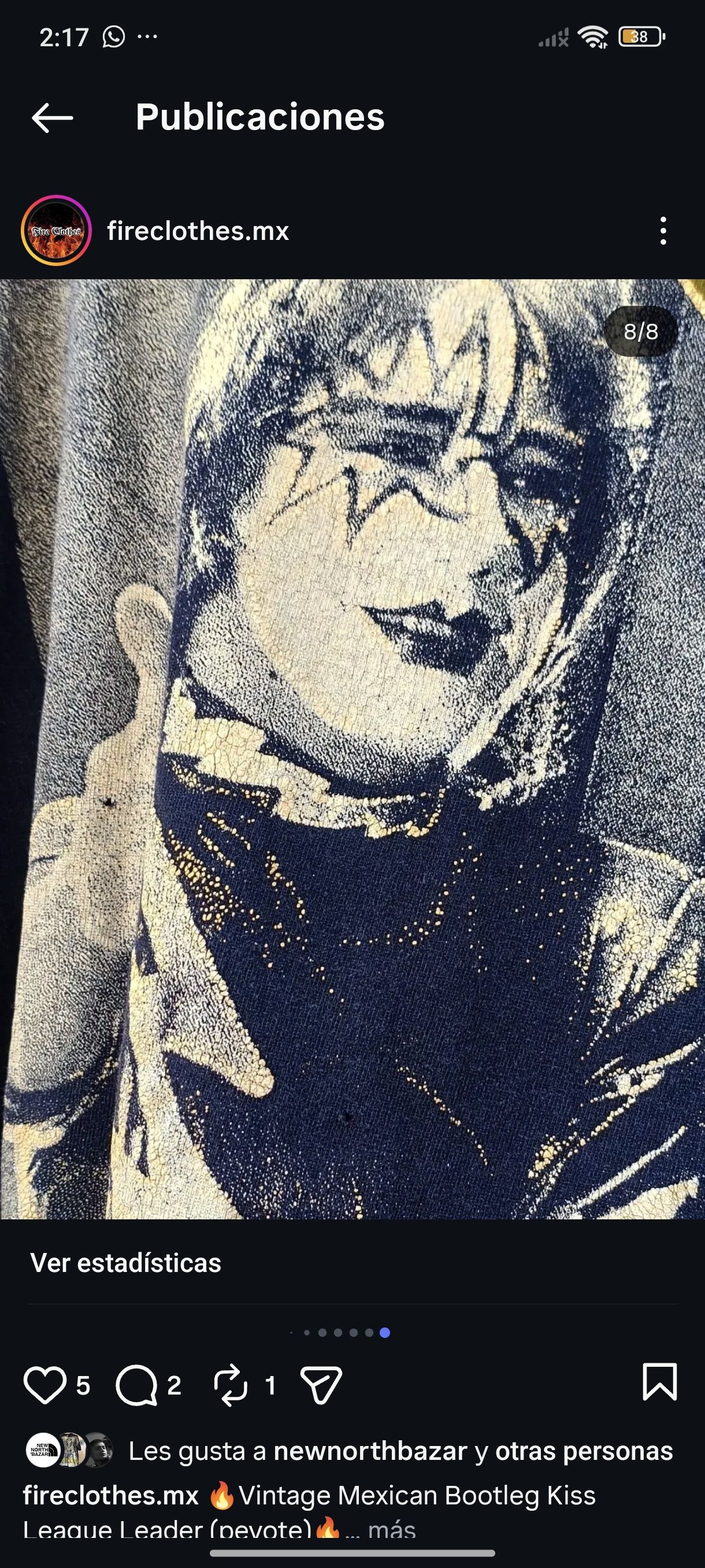 Vintage Vintage Mexican Btlg Kiss League Leader (peyote) Size US XL / EU 56 / 4 - 7 Thumbnail
