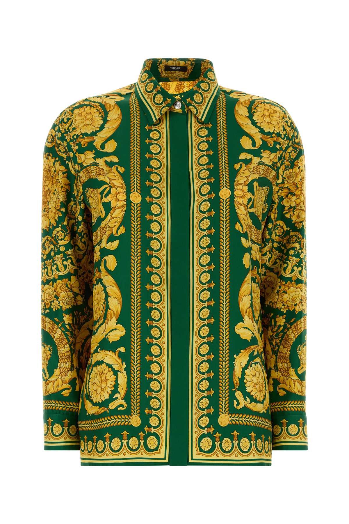 Versace Printed Silk Shirt Size S / US 4 / IT 40 - 1 Thumbnail