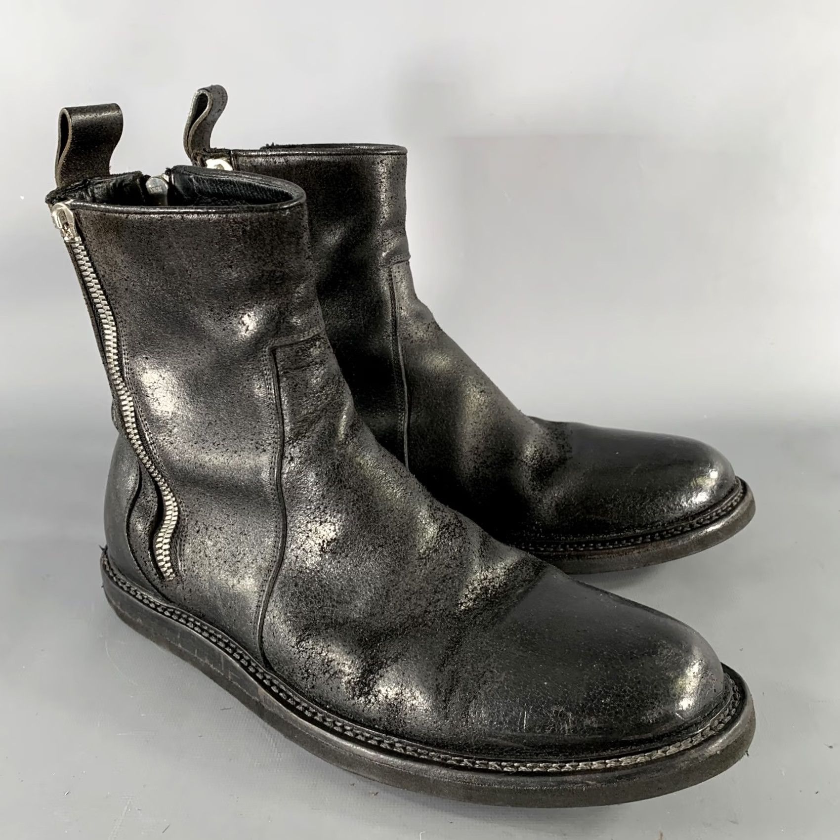 Vintage SEI OTTO Boots Mens Black Size Solid Leather Chelsea Size US 10 / EU 43 - 2 Thumbnail
