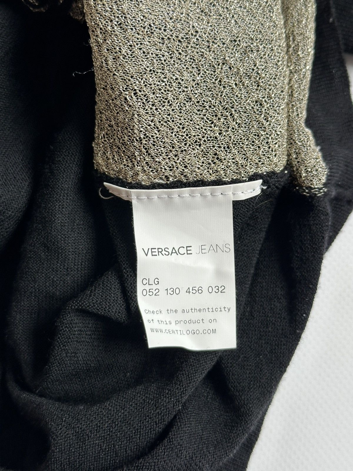 Versace Jeans Couture Versace Jeans Knit Long Sleeve Shirtdress Gold Zip Sz L/XL Size L / US 10 / IT 46 - 8 Thumbnail