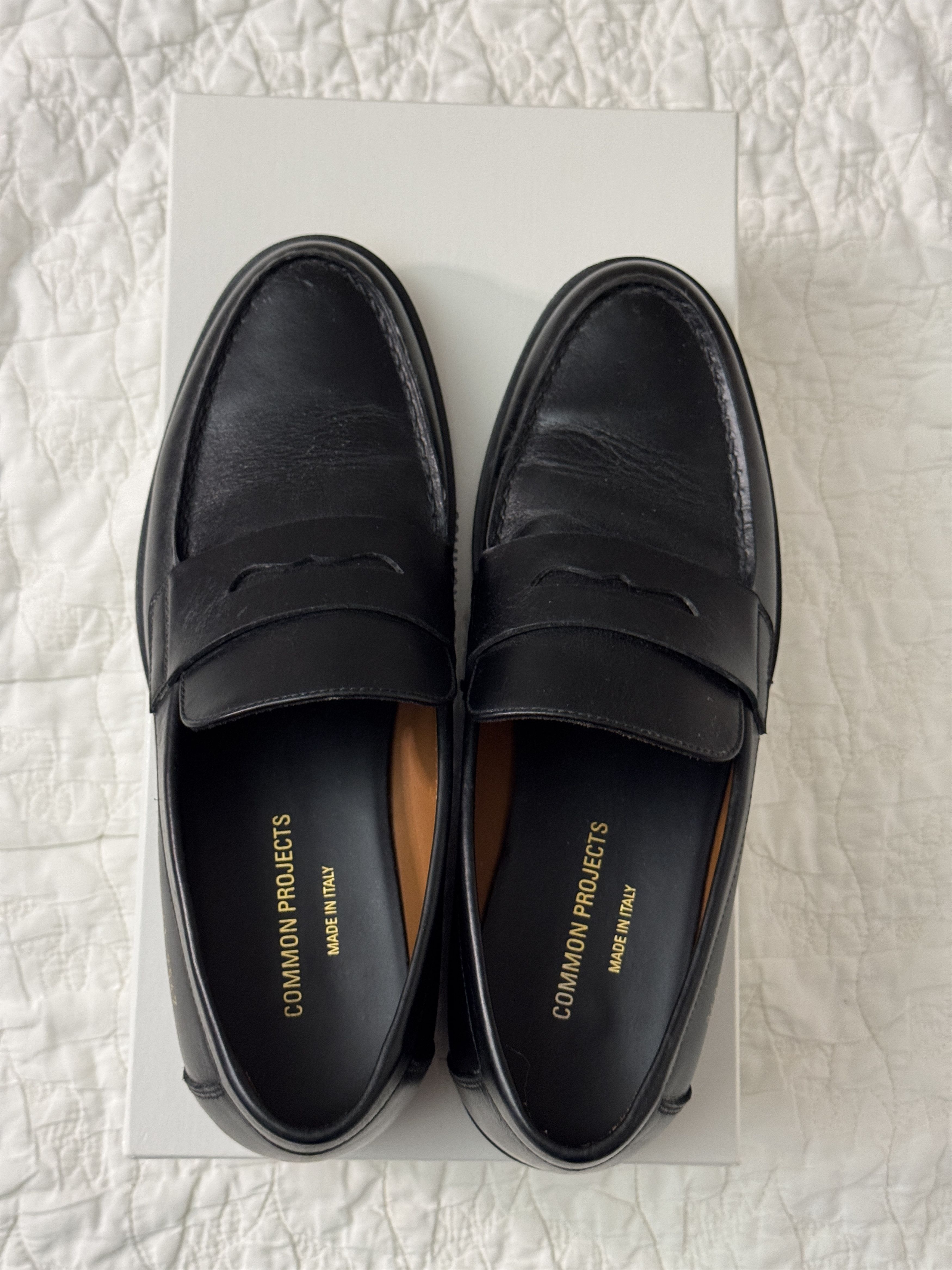Common Projects Common Projects Black Leather Penny Loafers Size 41 8US Size US 8 / EU 41 - 7 Thumbnail